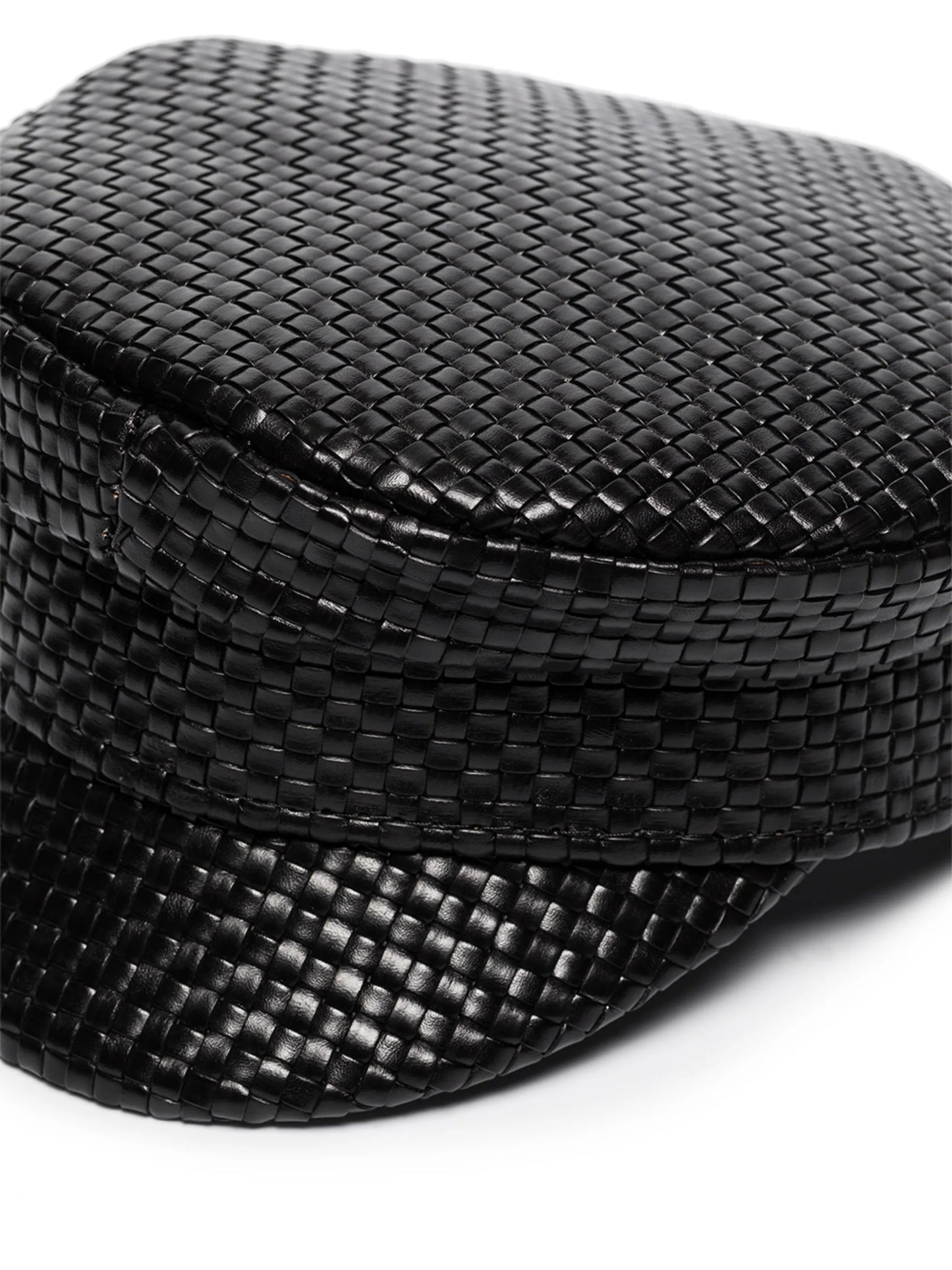 woven leather baker boy hat