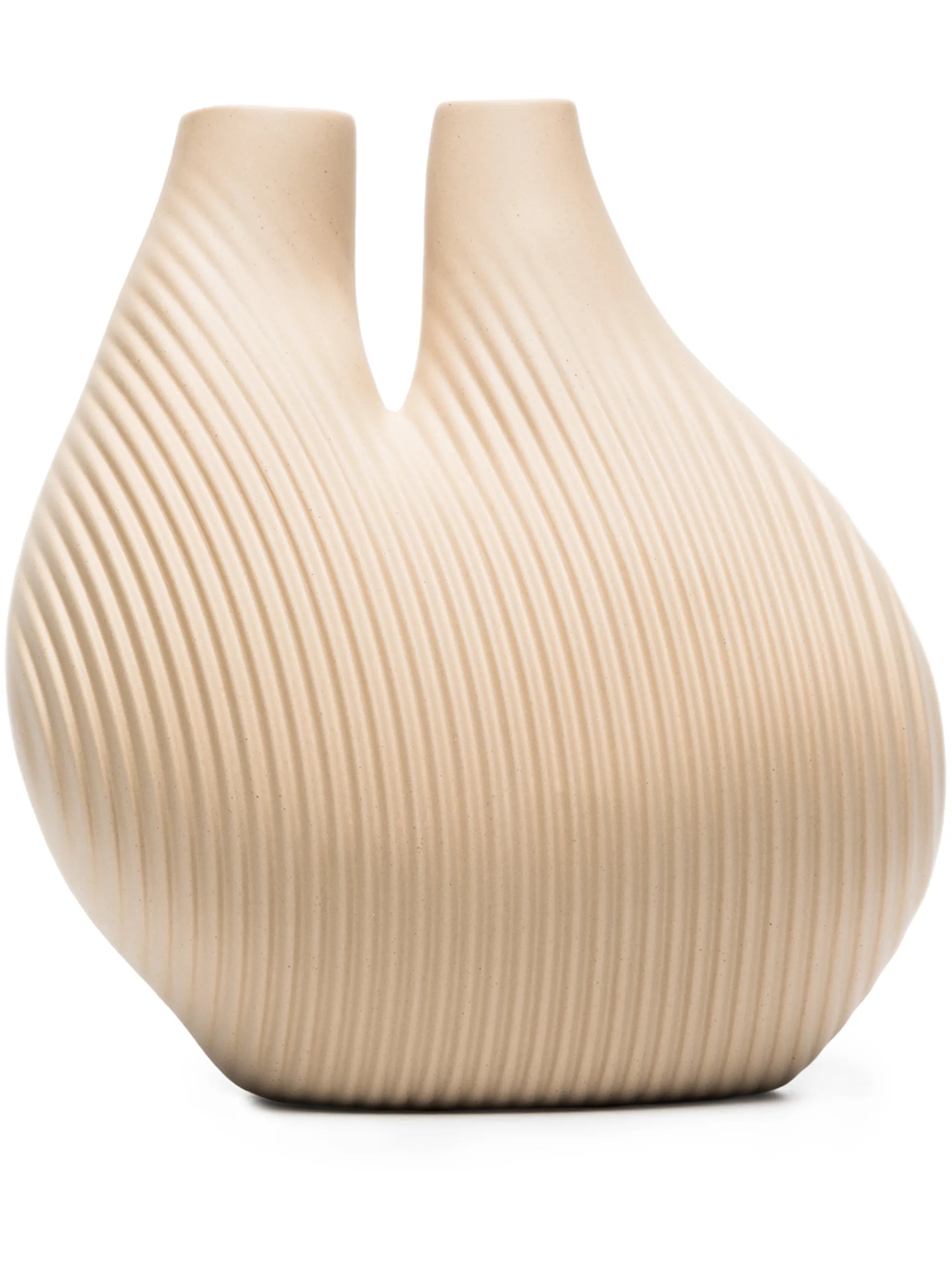 W&S asymmetric ribbed vase