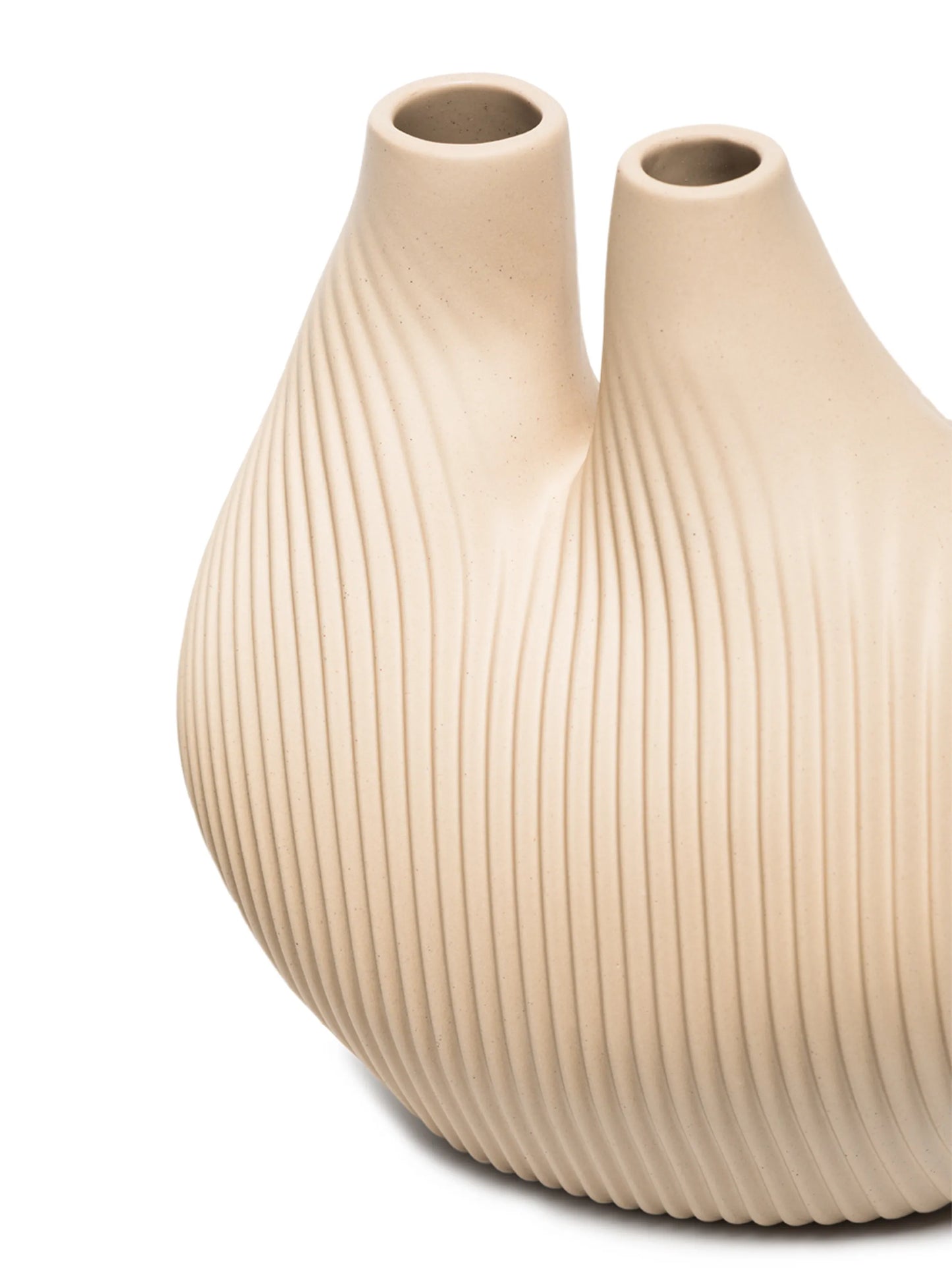 W&S asymmetric ribbed vase