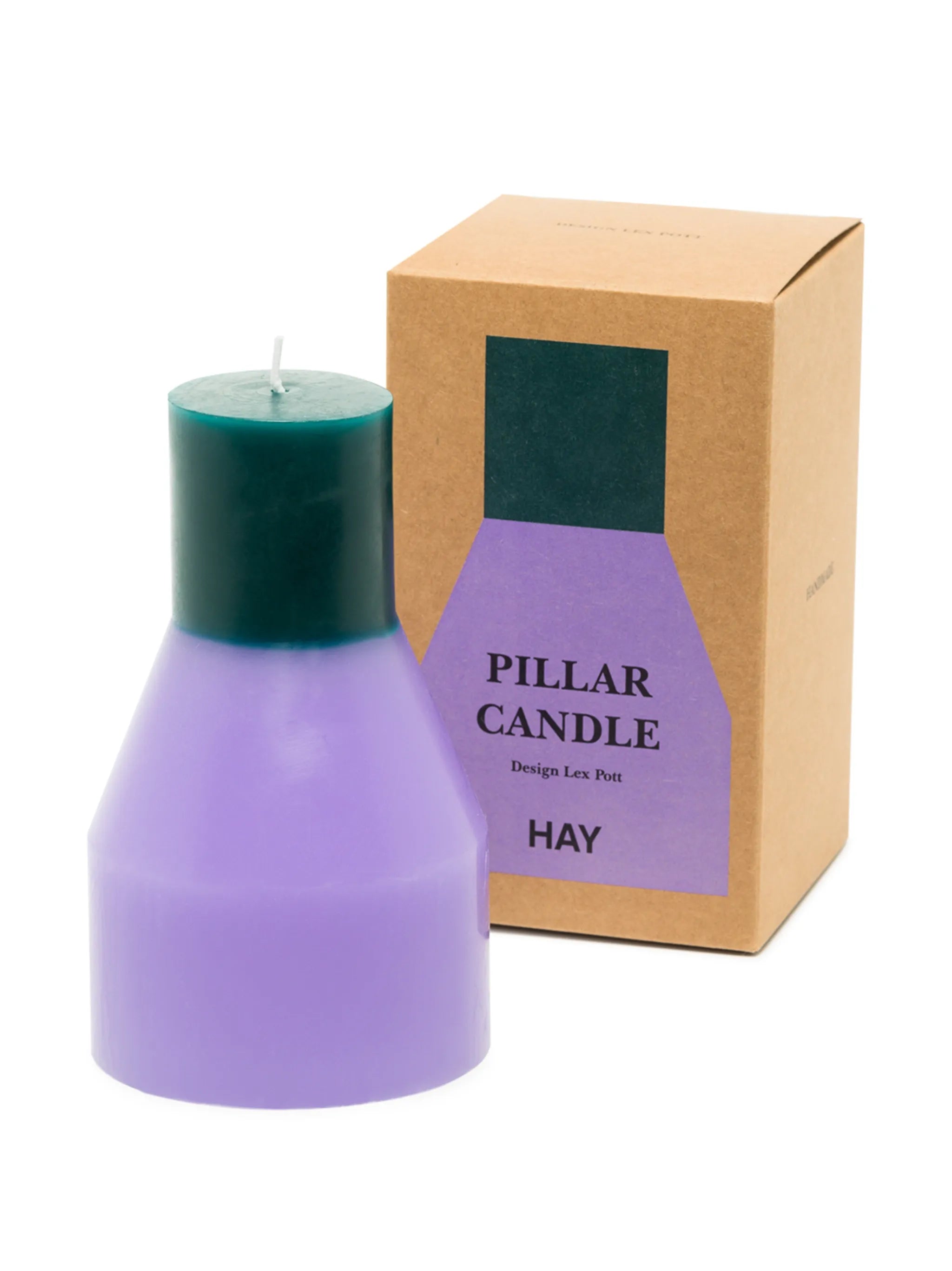 Pillar colour-block candle