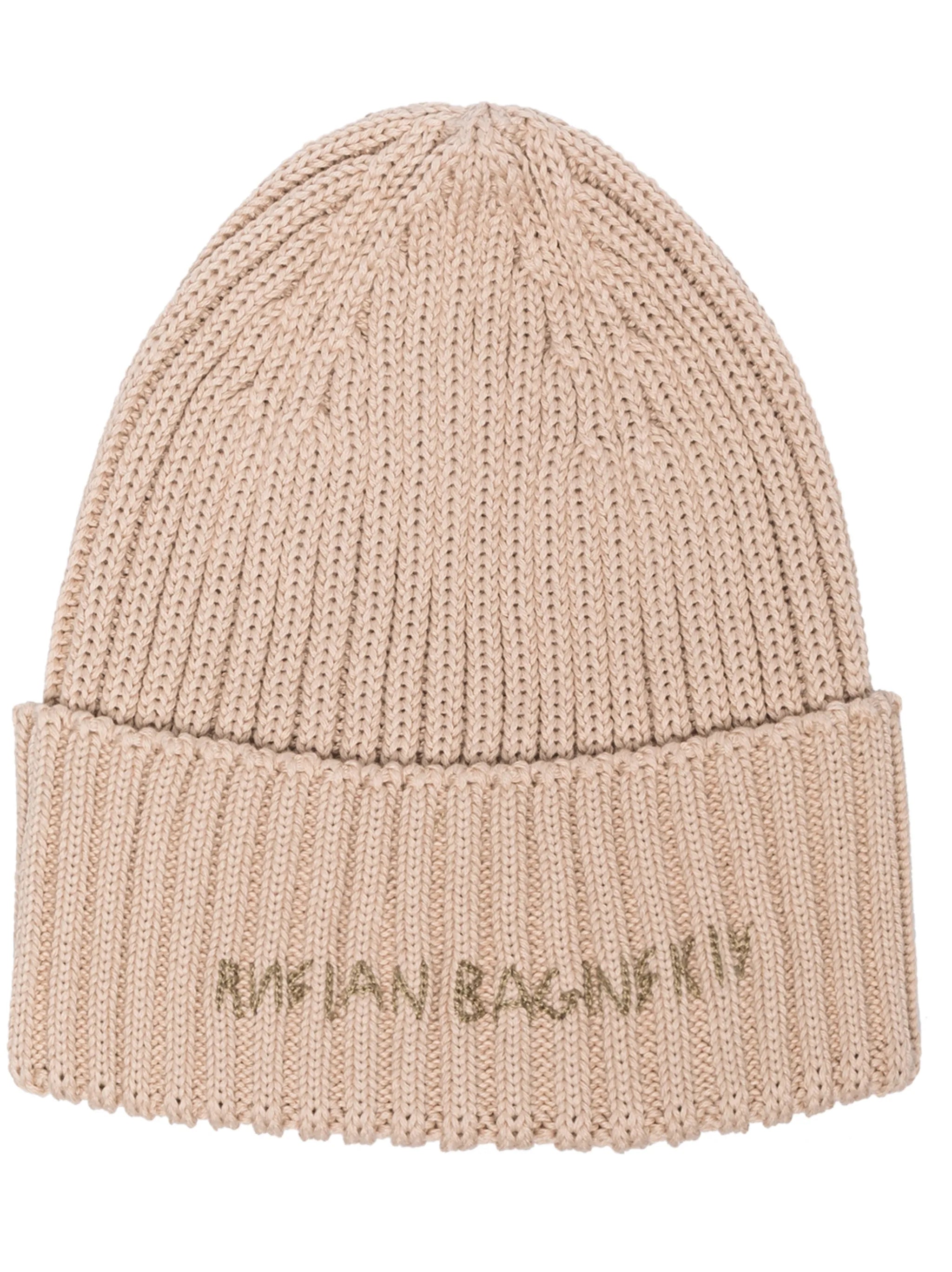 logo-print ribbed-knit beanie