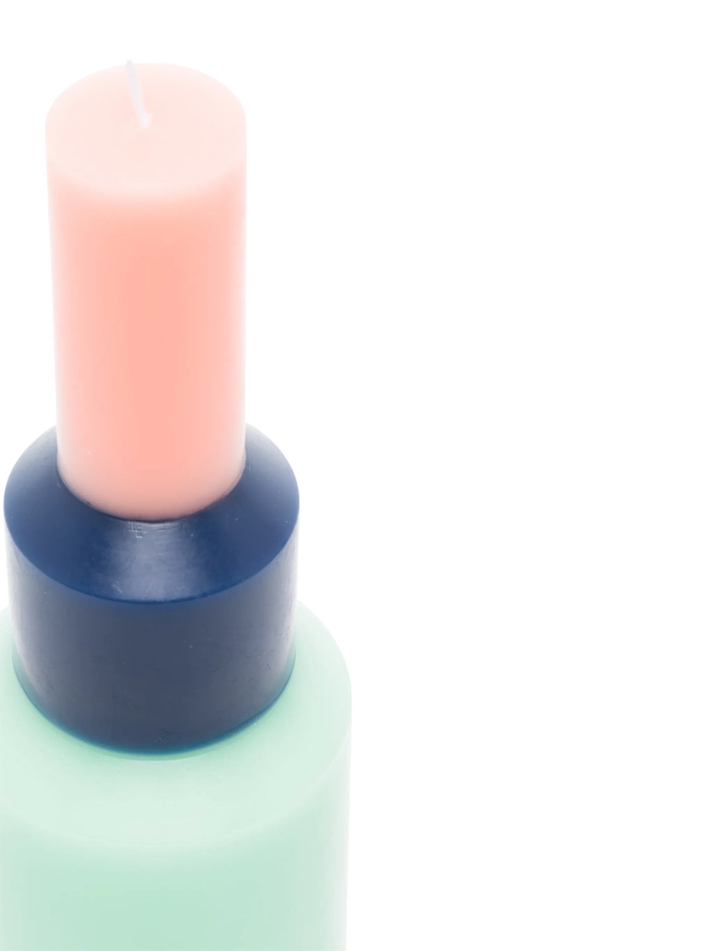 Pillar colour-block candle