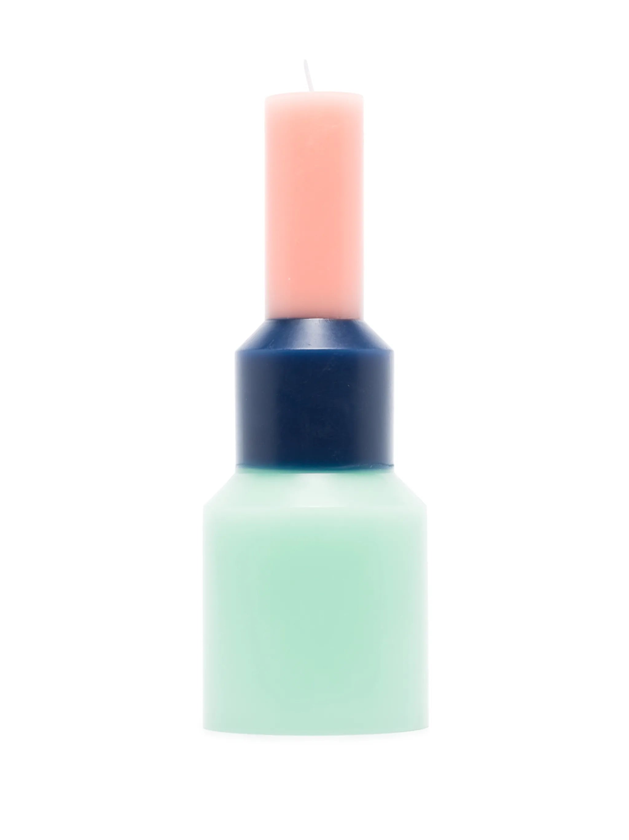 Pillar colour-block candle