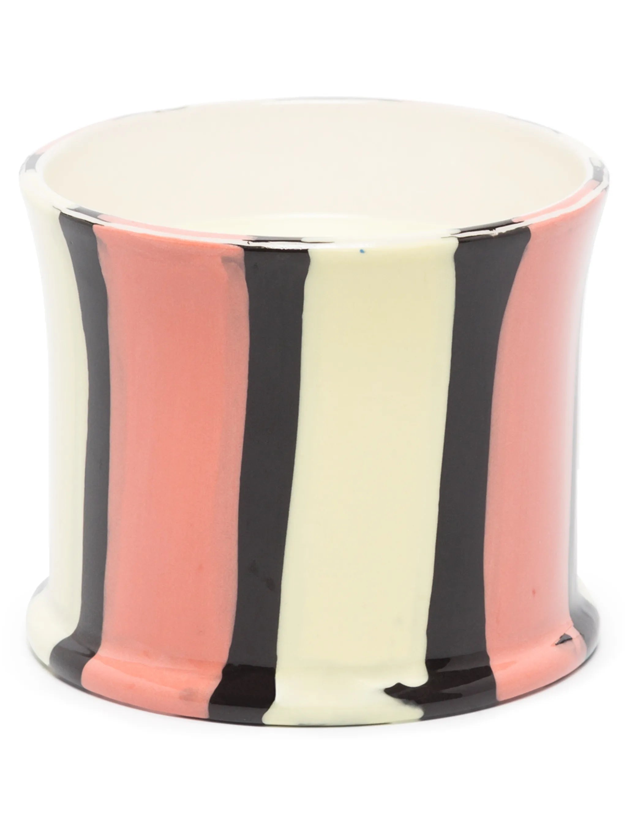 vertical-stripe scented candle