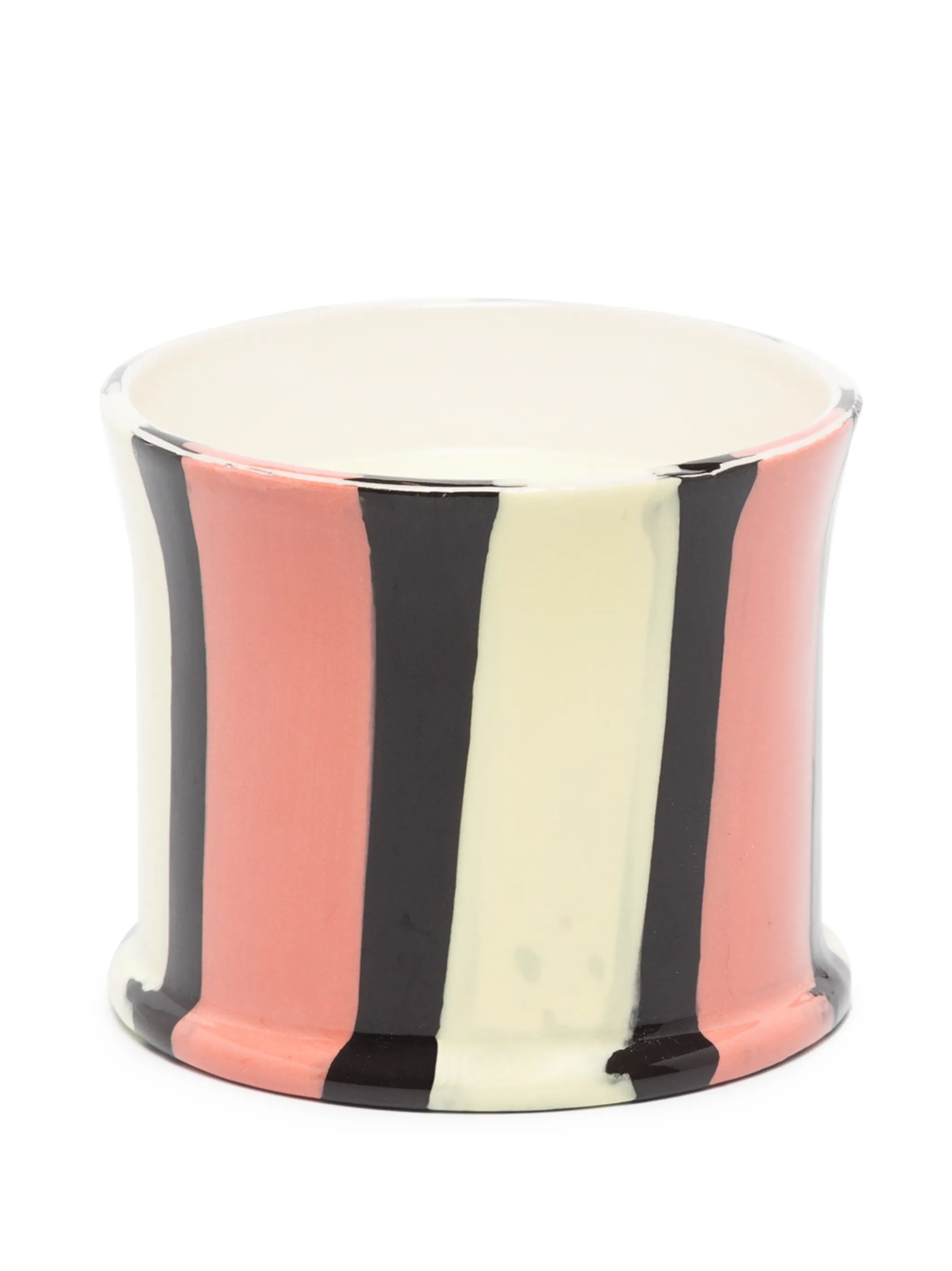 vertical-stripe scented candle