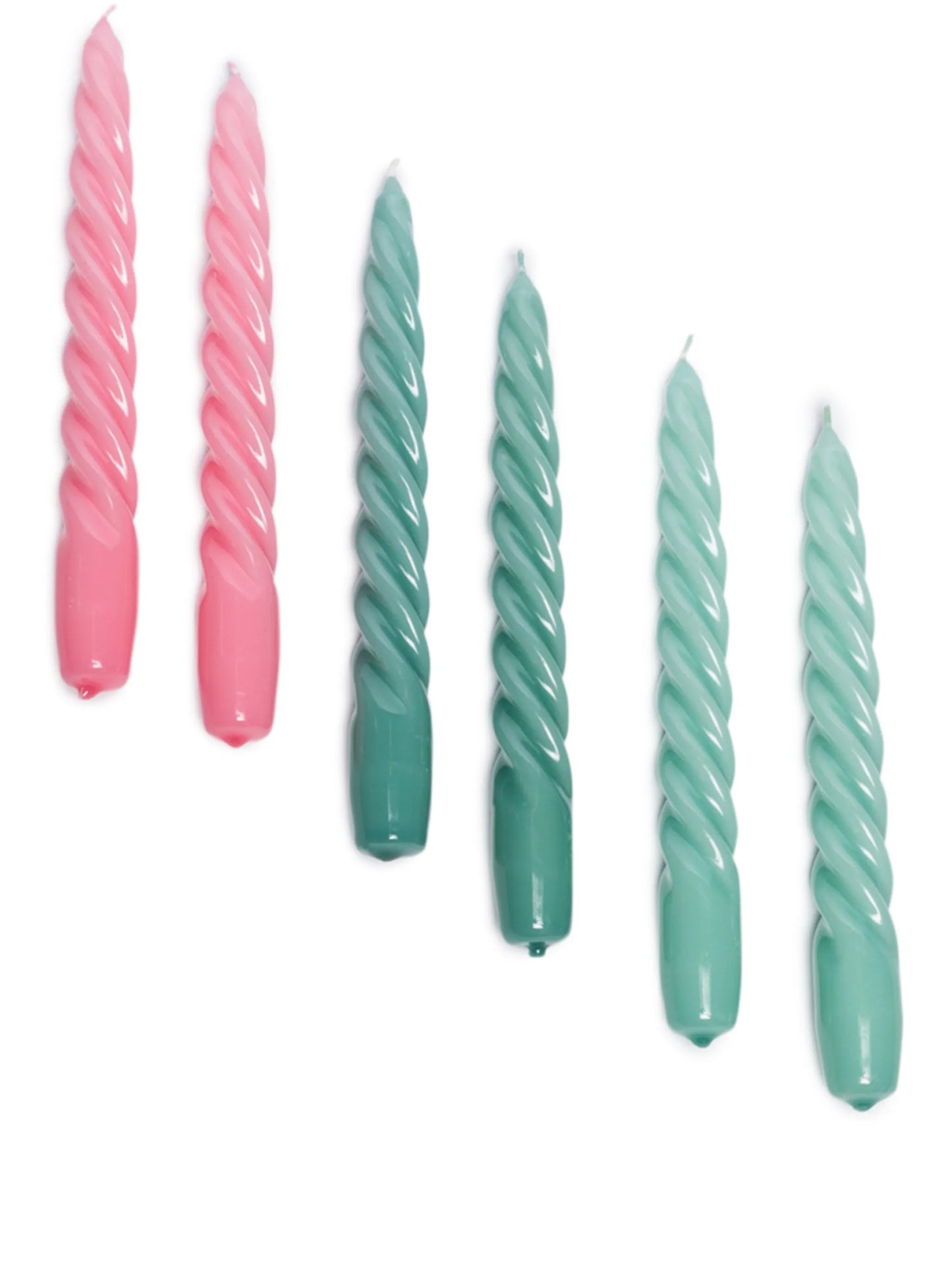 Spiral candles (set of six)