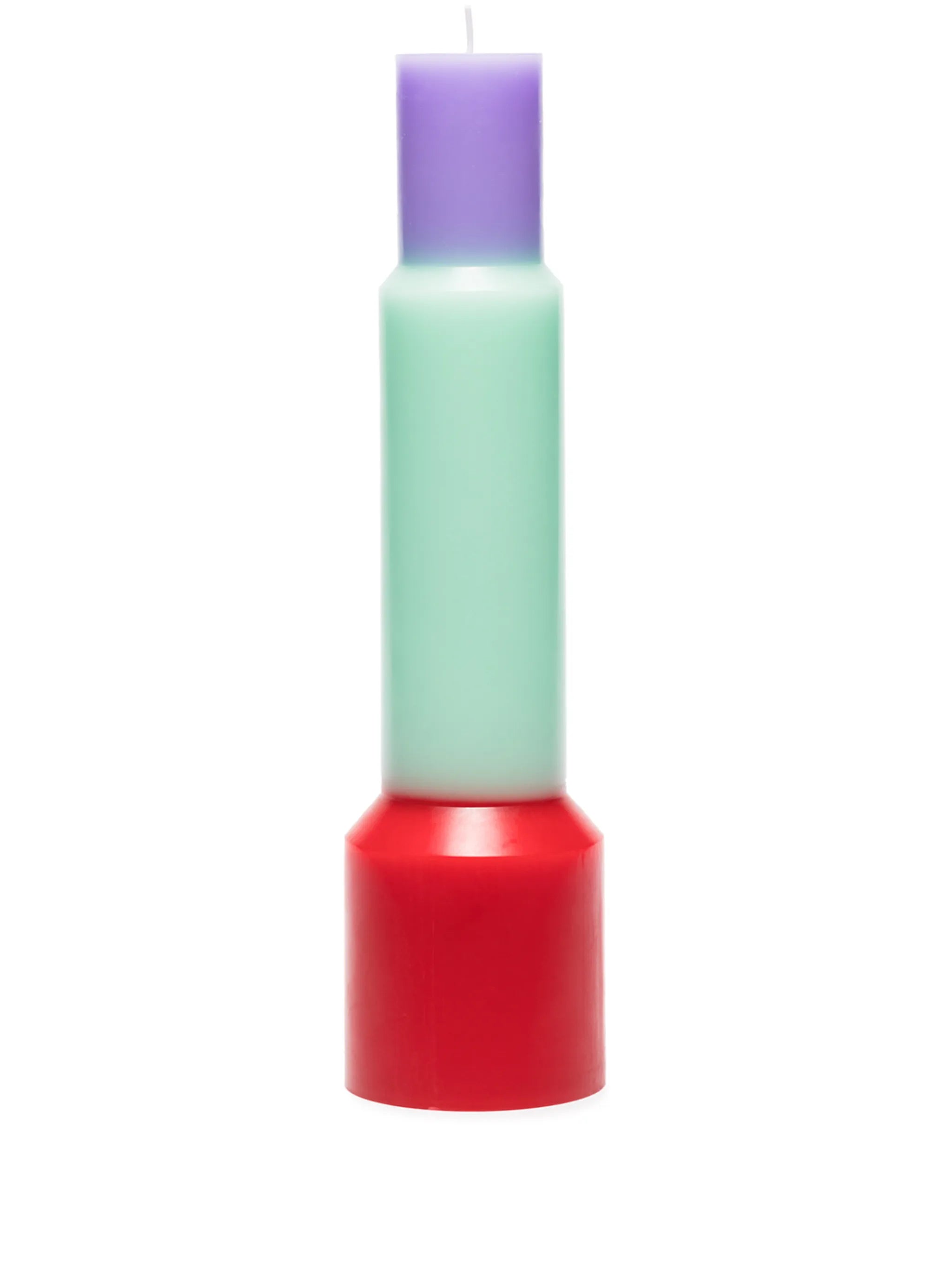 Pillar colour-block candle