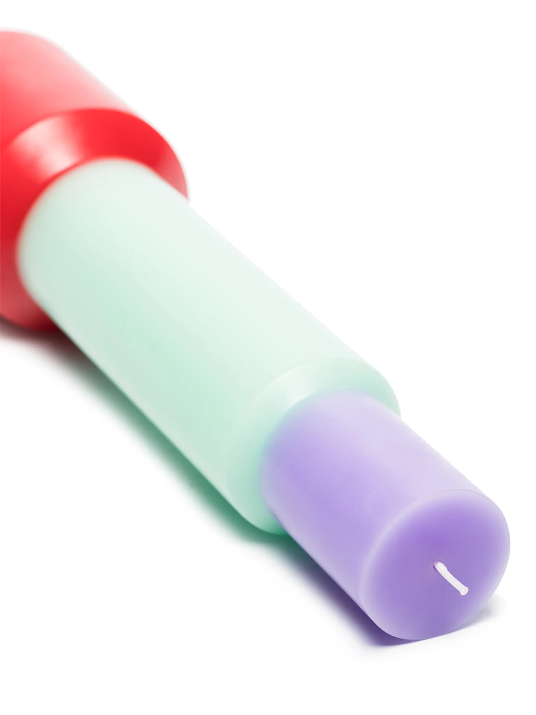 Pillar colour-block candle