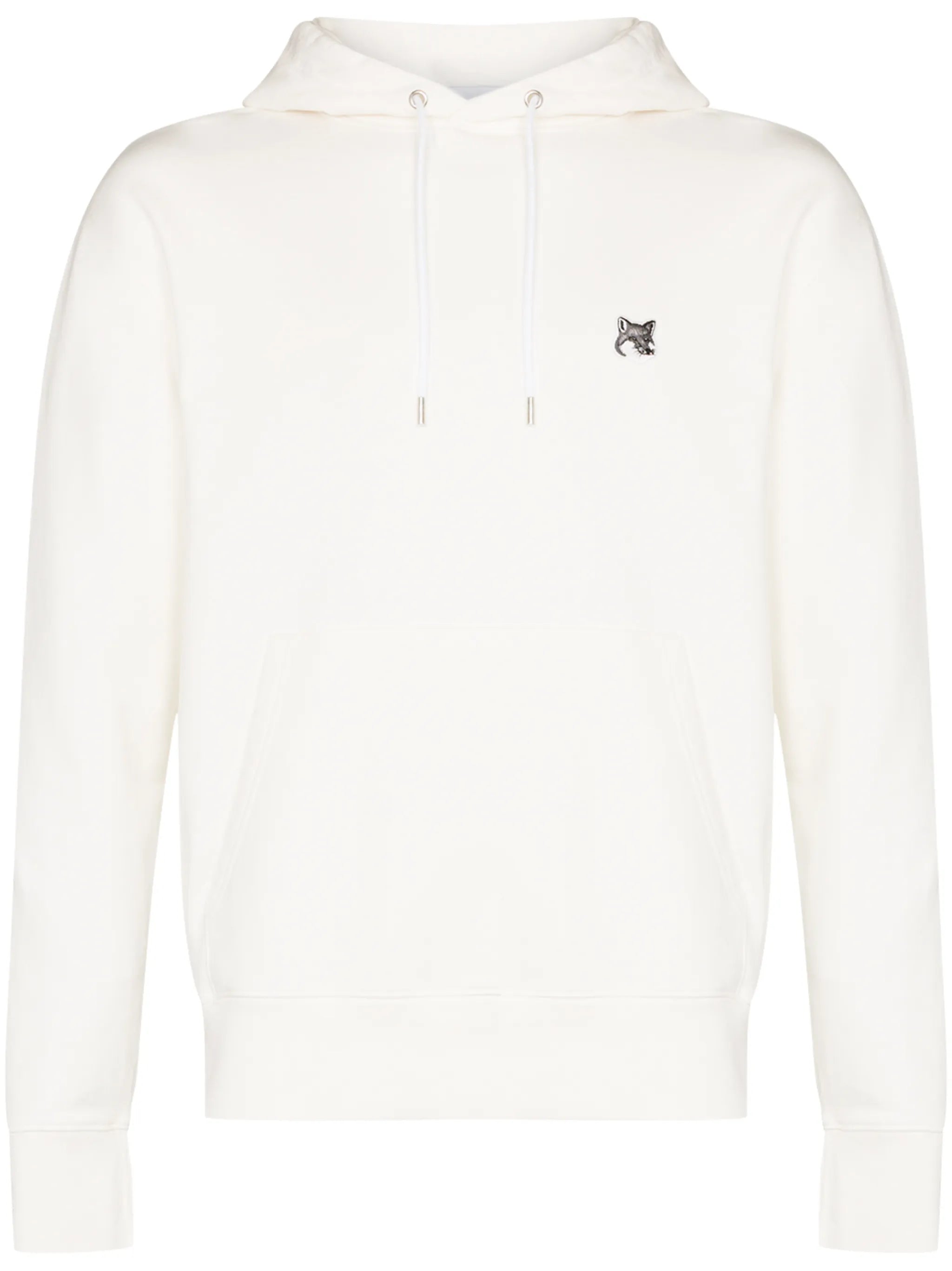 fox-patch cotton hoodie