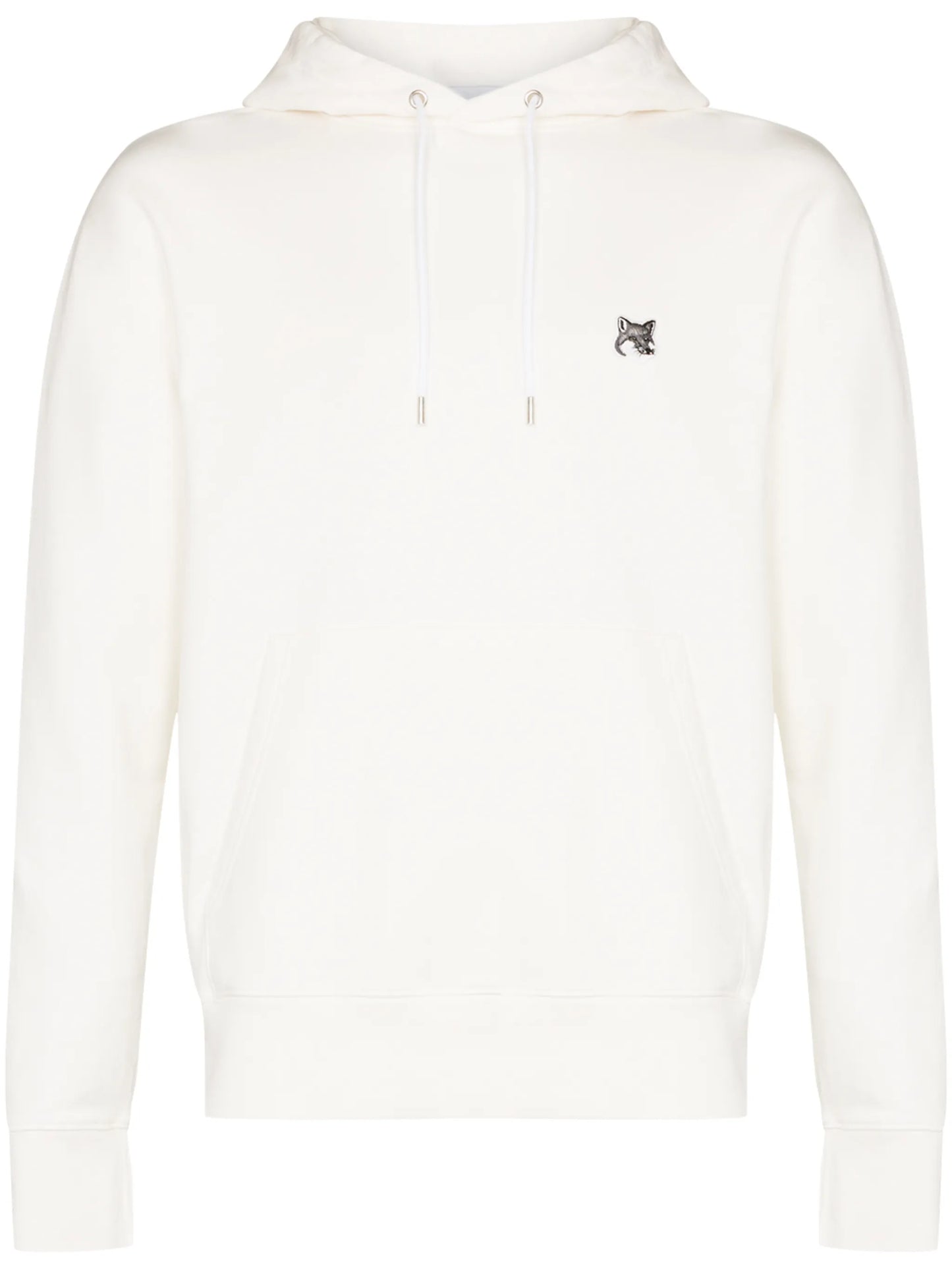 fox-patch cotton hoodie