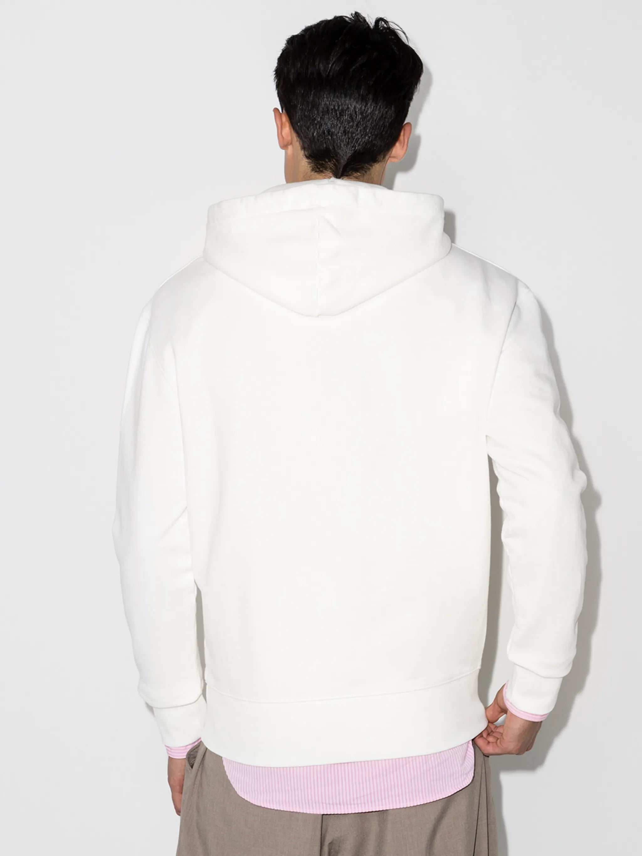 fox-patch cotton hoodie