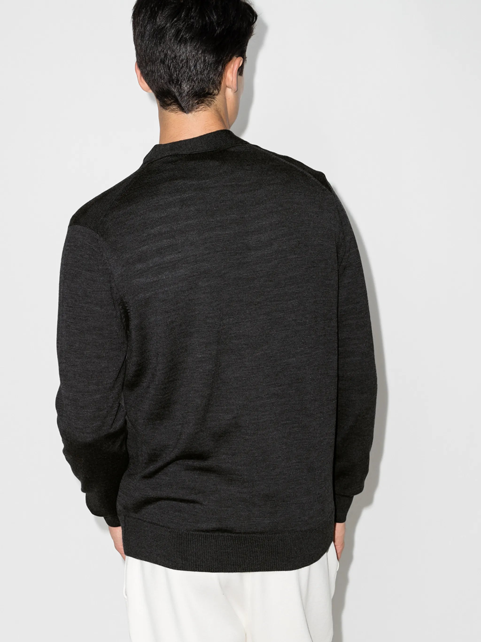 fox-patch wool cardigan