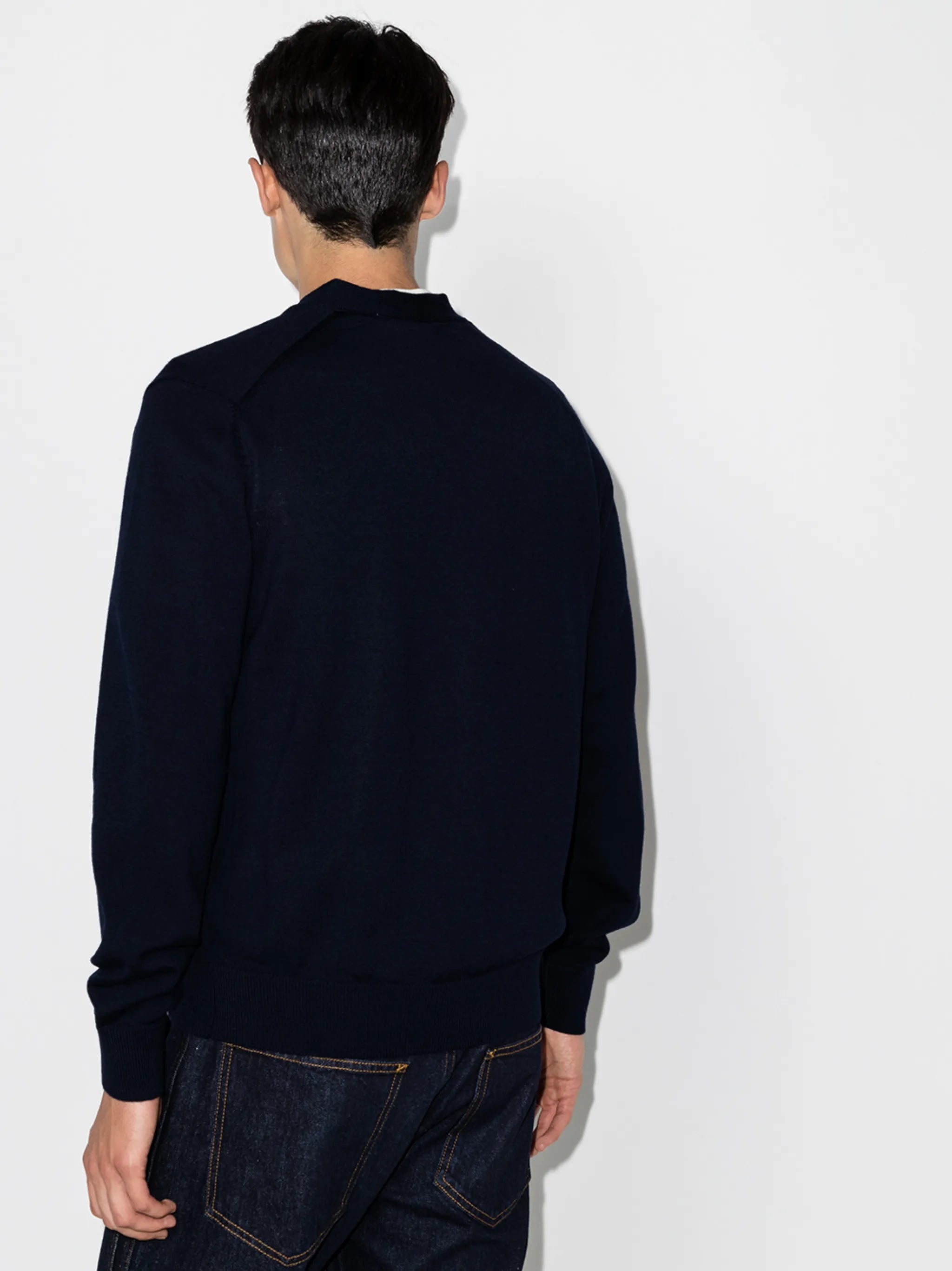 fox-patch wool cardigan