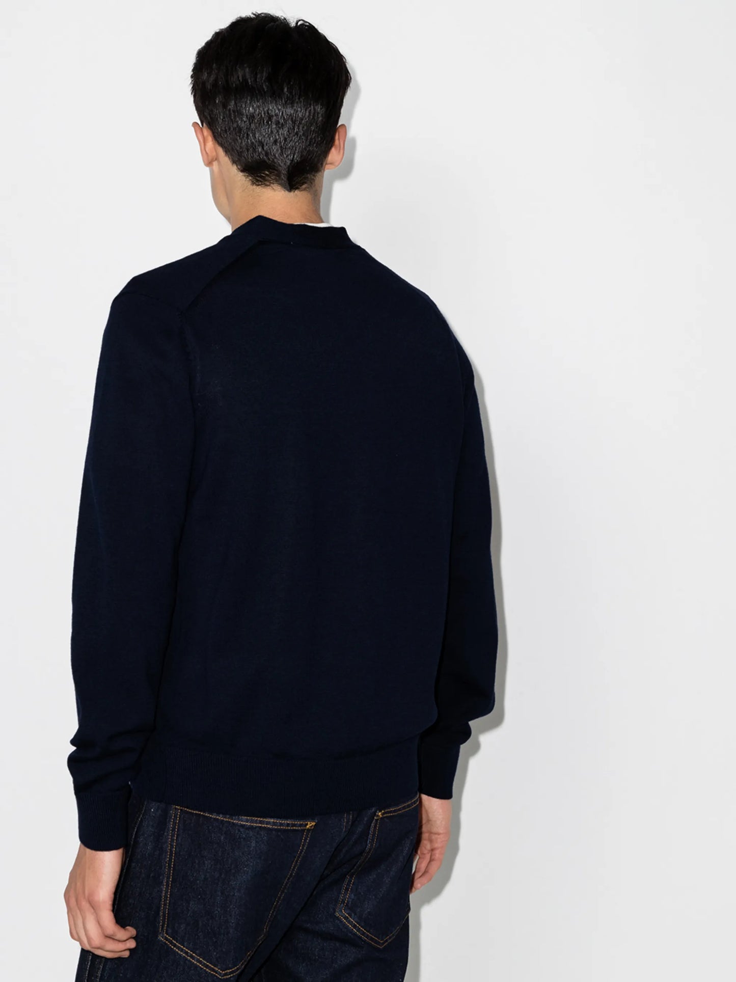 fox-patch wool cardigan