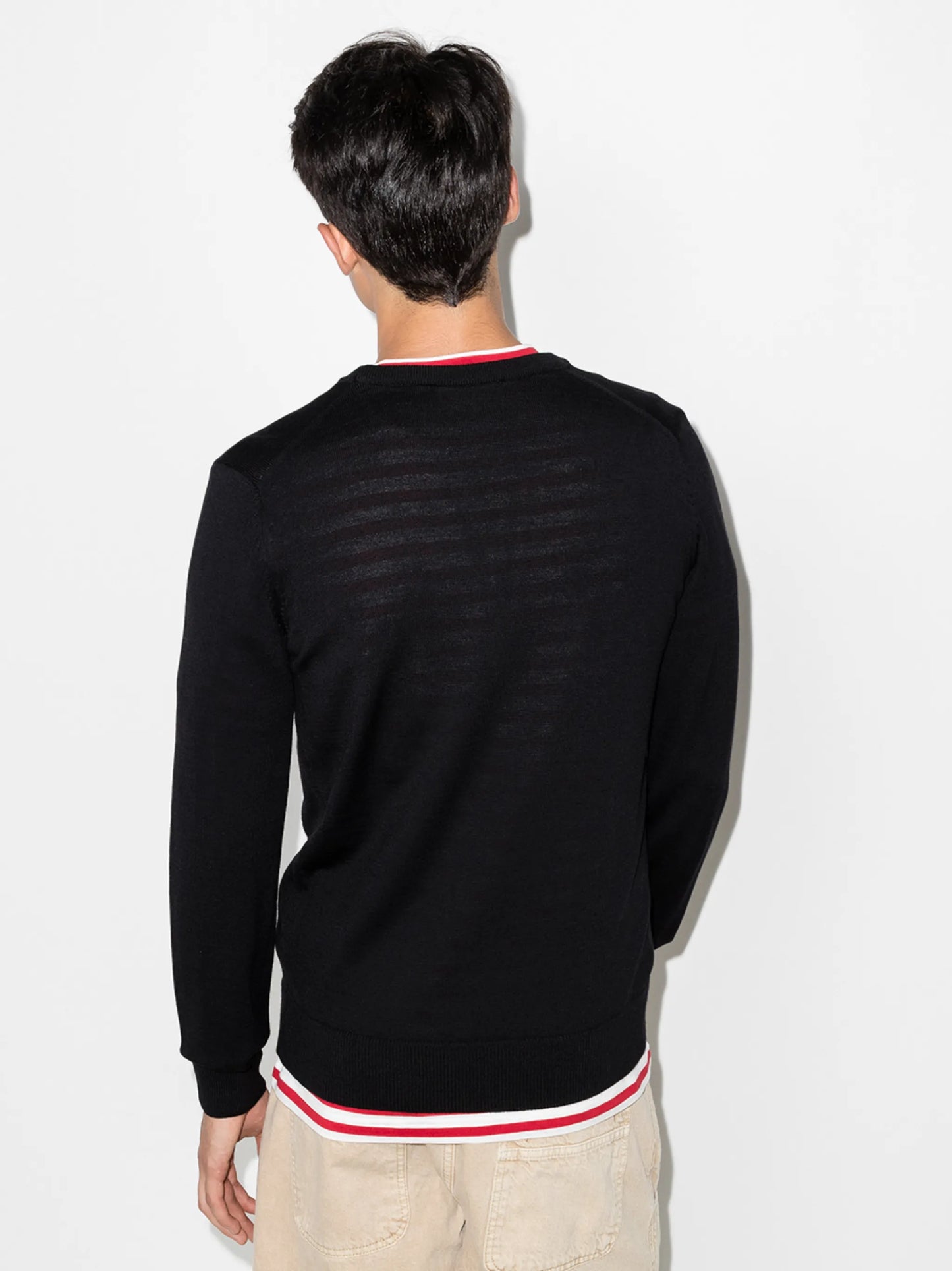 fox-patch crew-neck jumper