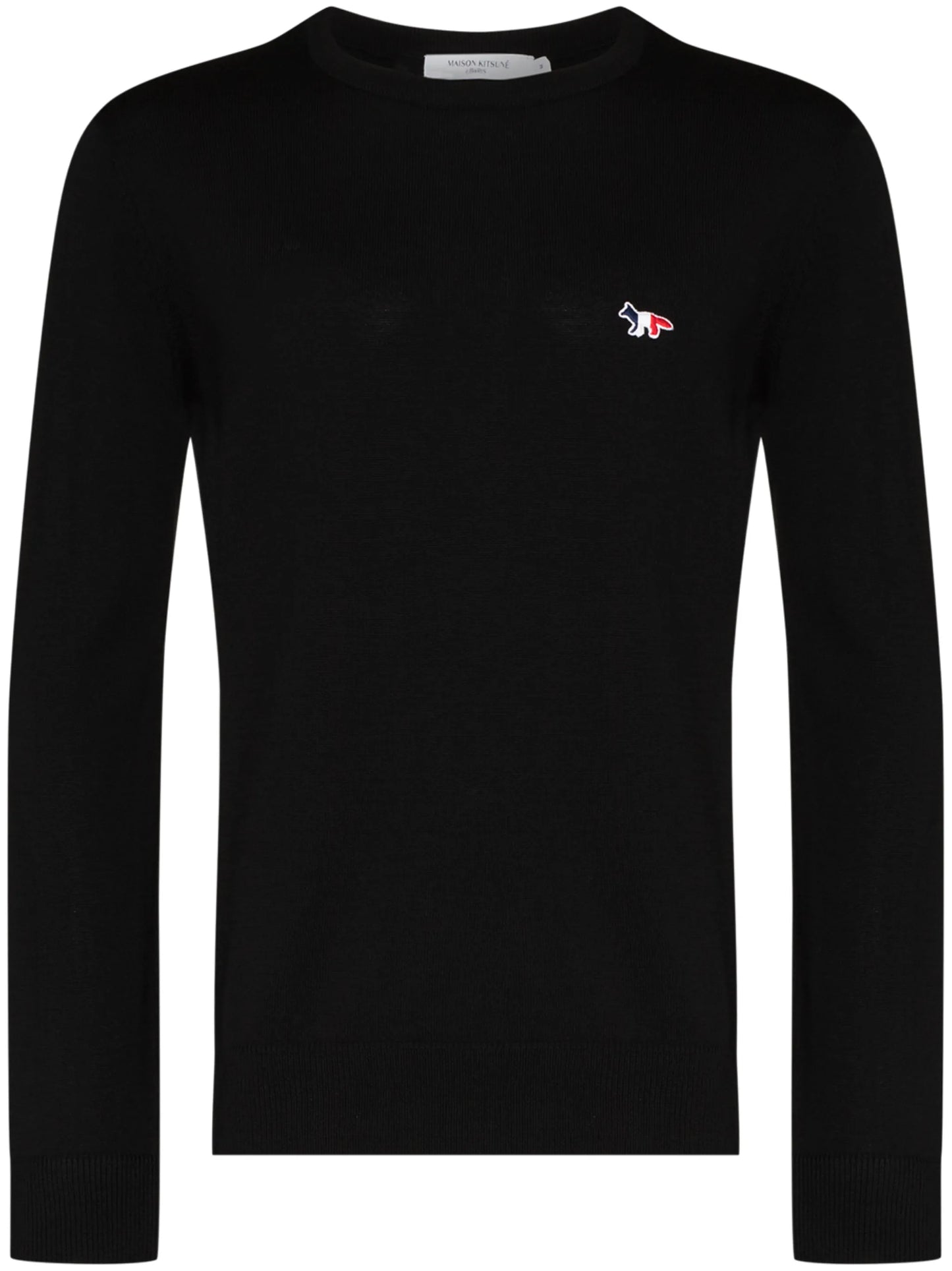 fox-patch crew-neck jumper