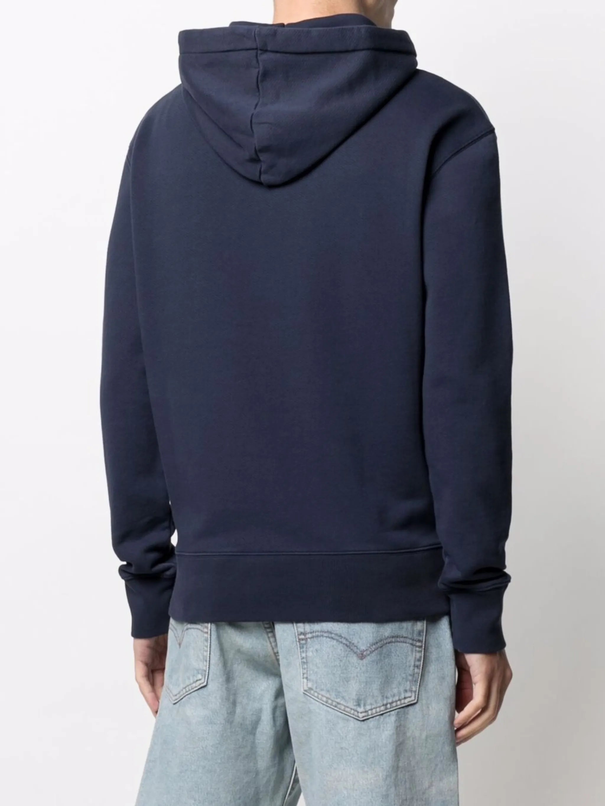 logo-patch cotton hoodie