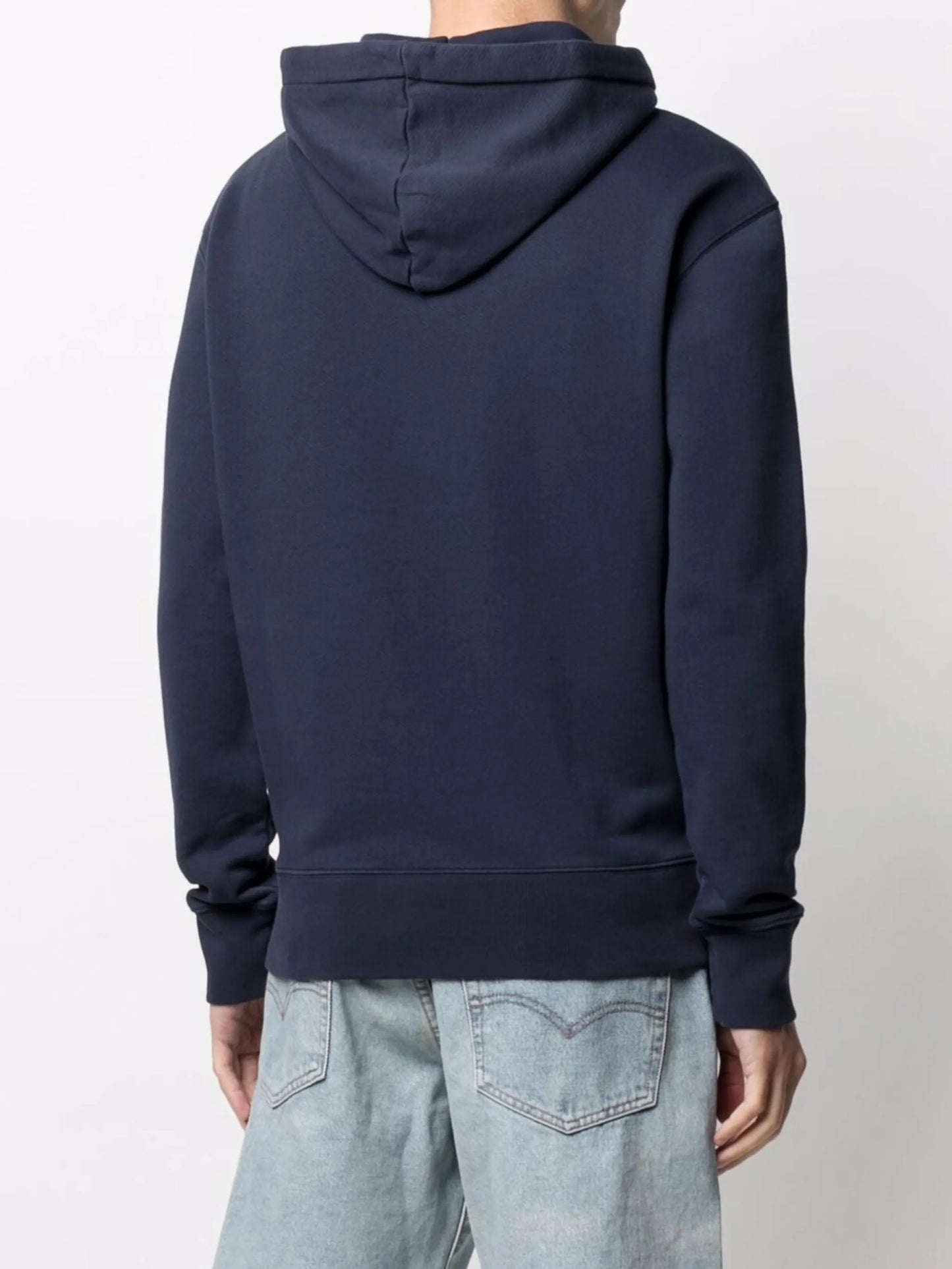 logo-patch cotton hoodie