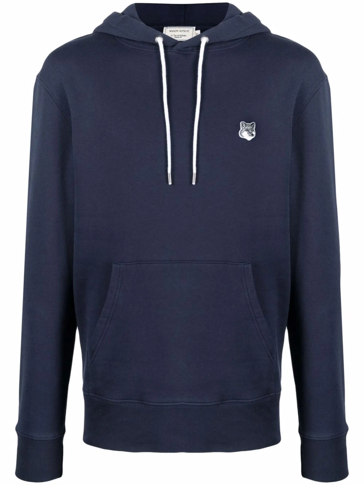 logo-patch cotton hoodie
