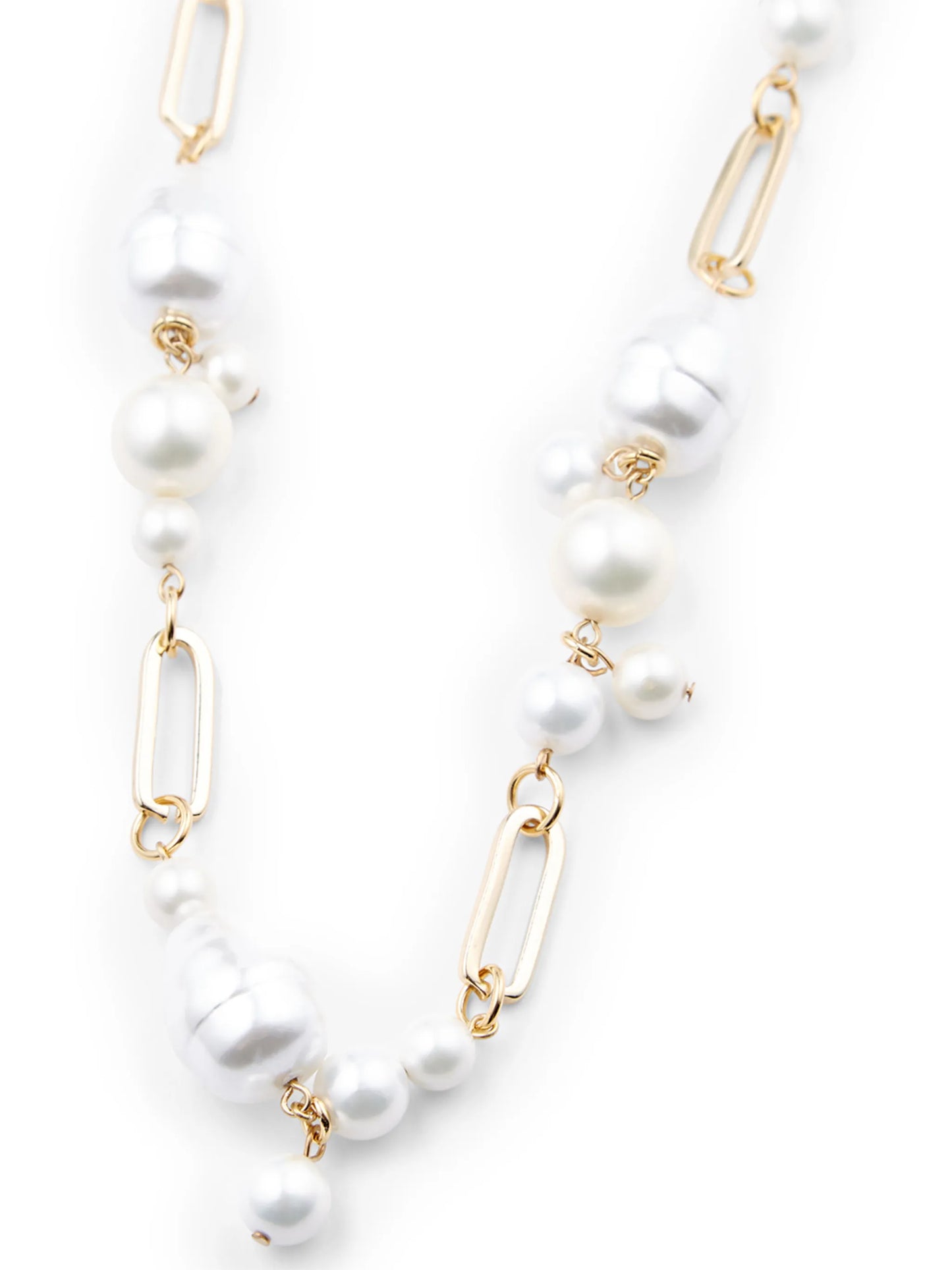 Keneth pearl chain-link necklace