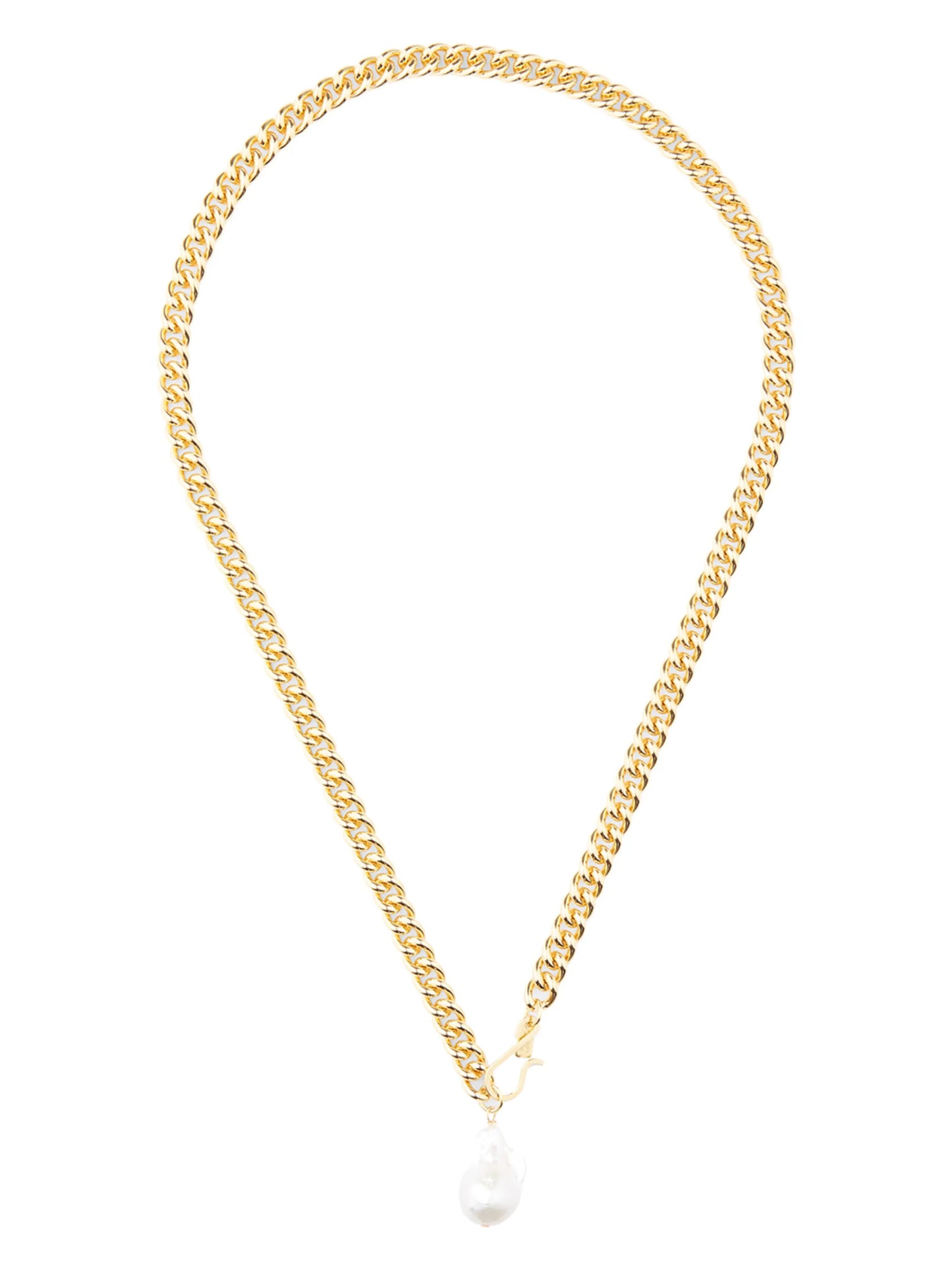 Keneth drop pearl chain necklace