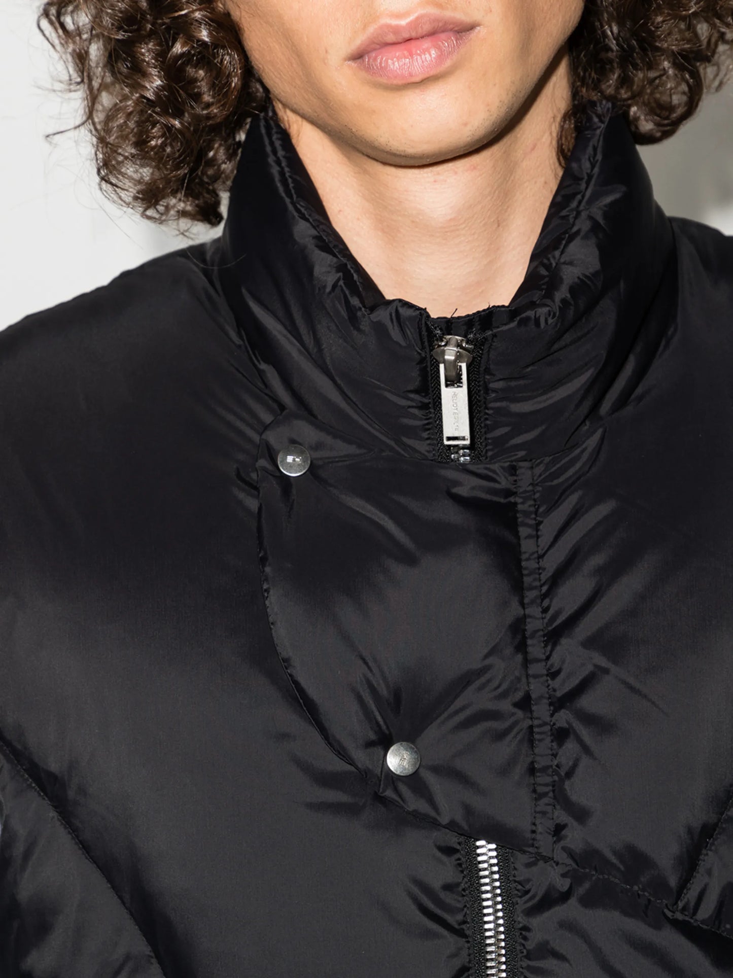 asymmetric padded gilet