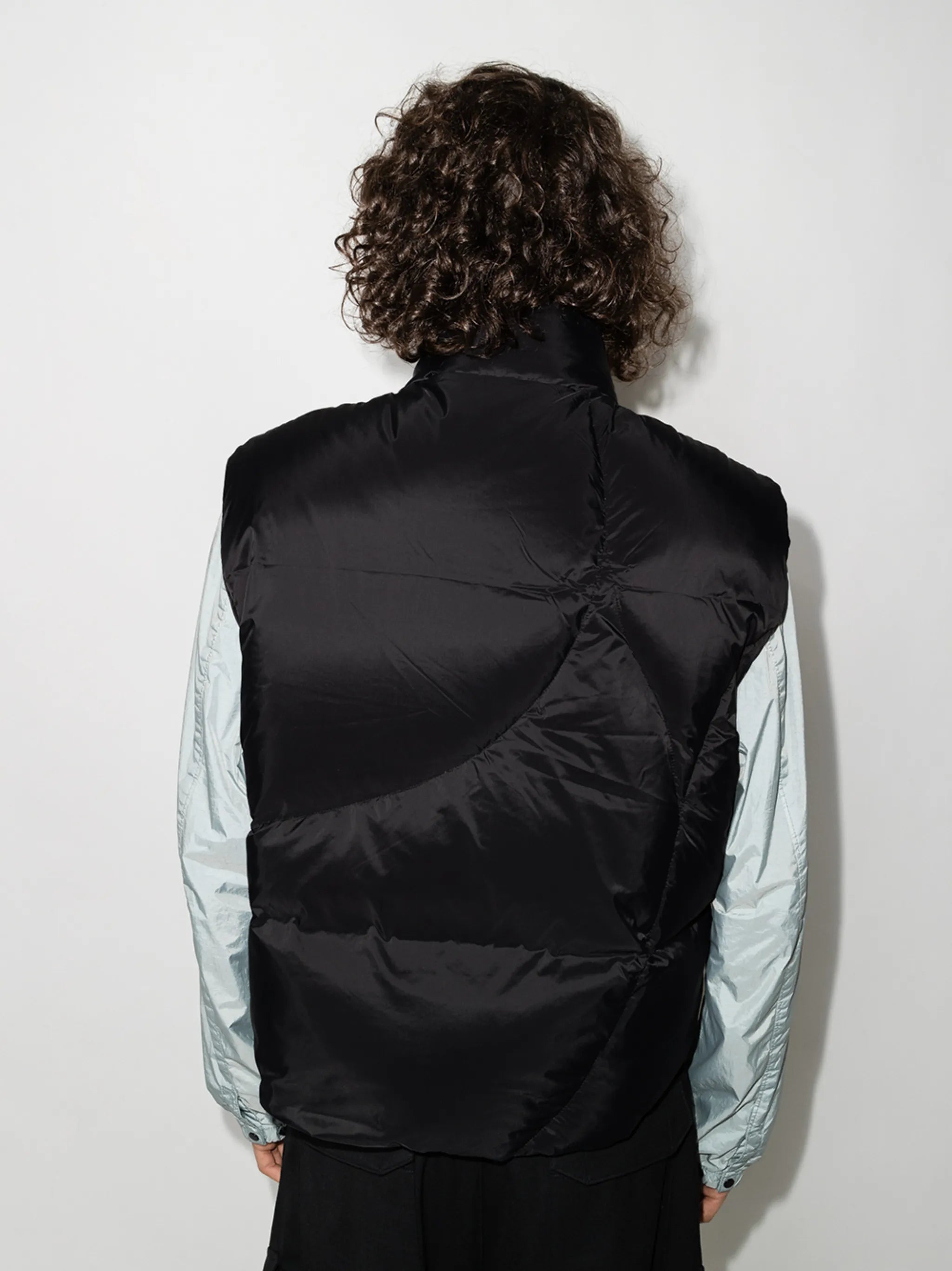 asymmetric padded gilet