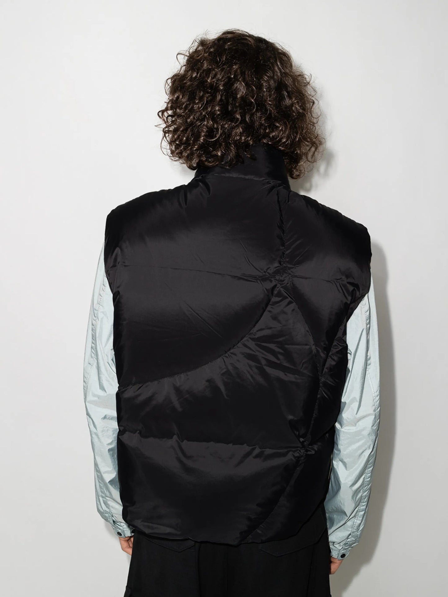 asymmetric padded gilet