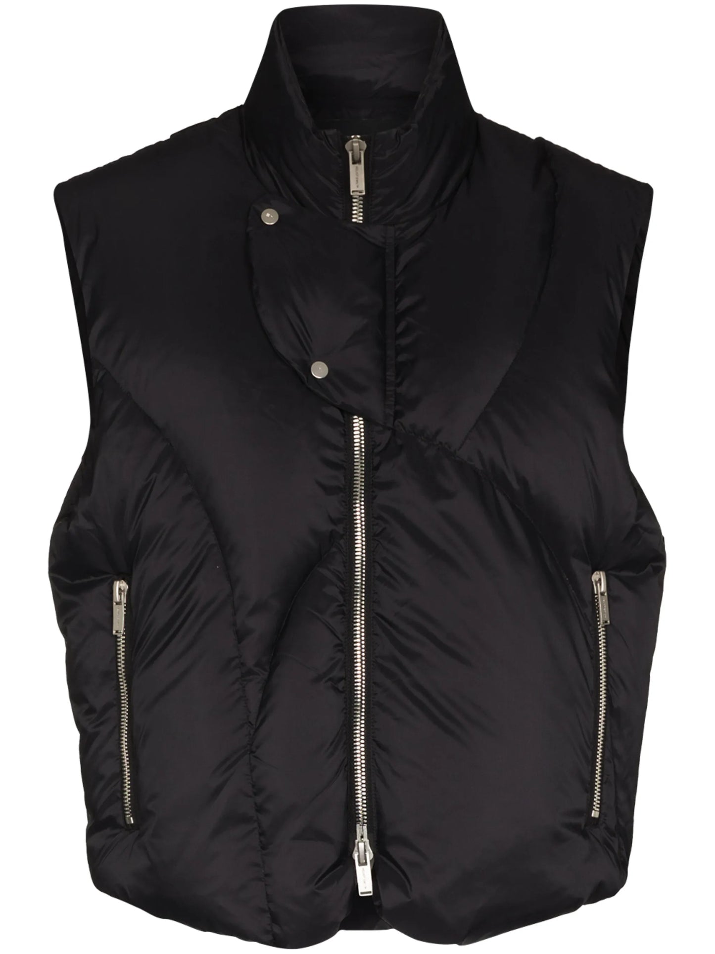 asymmetric padded gilet