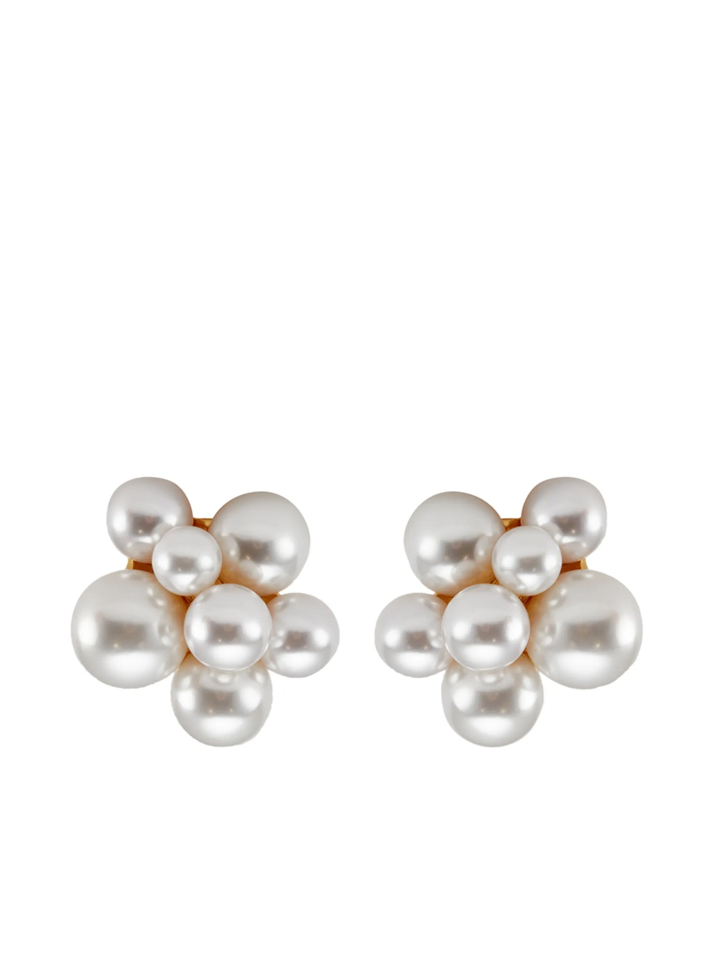 pearl cluster clip-on earrings