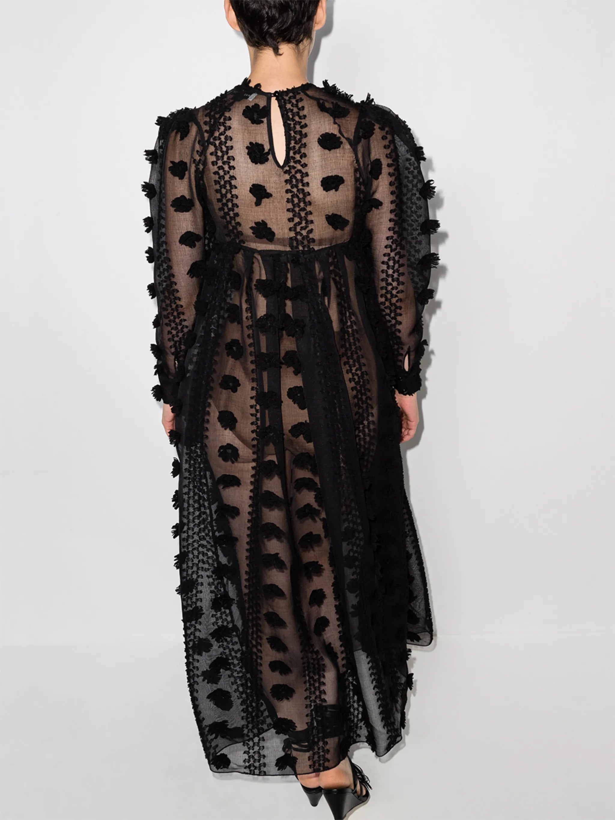 Aline semi-sheer maxi dress