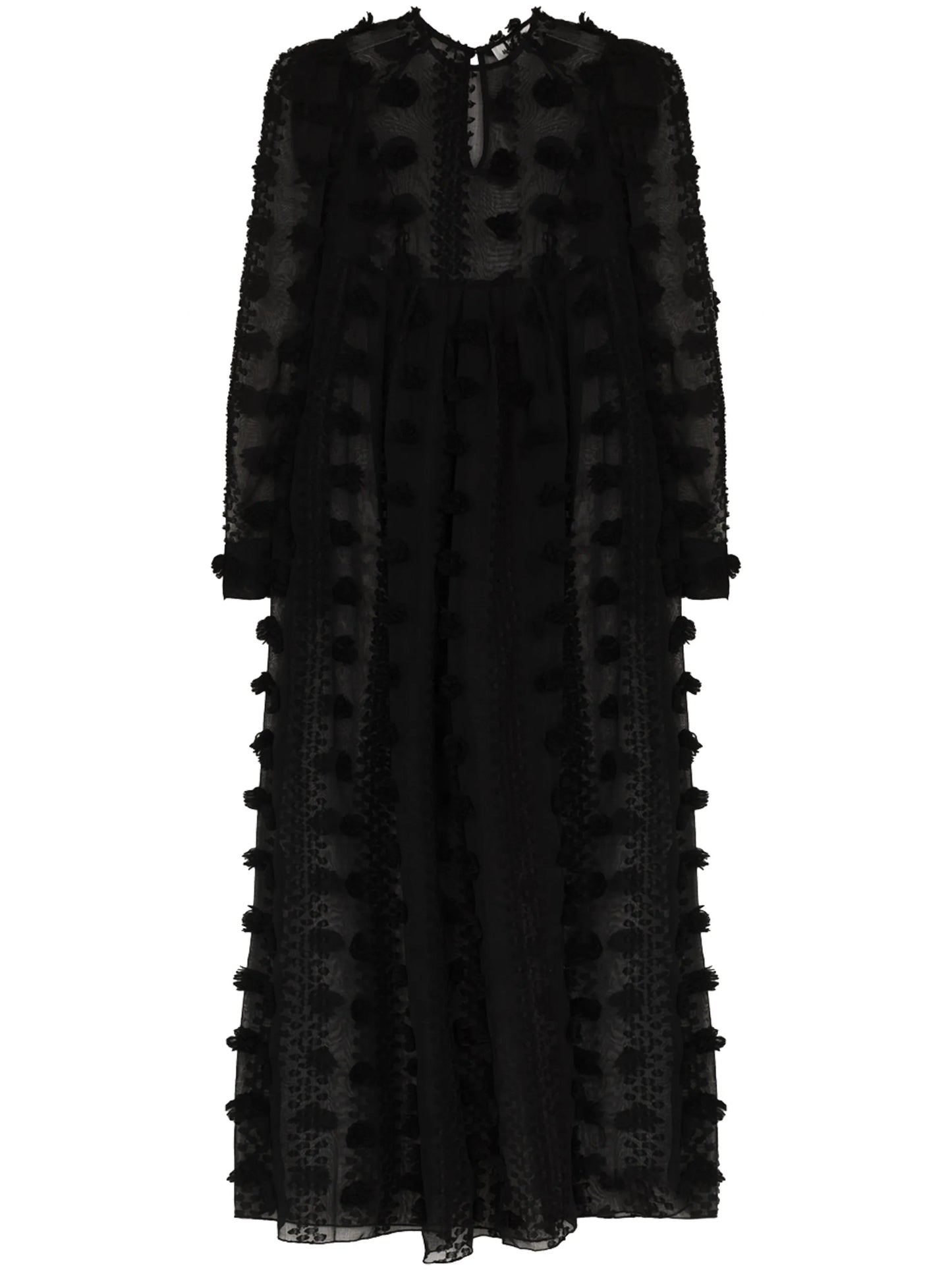 Aline semi-sheer maxi dress