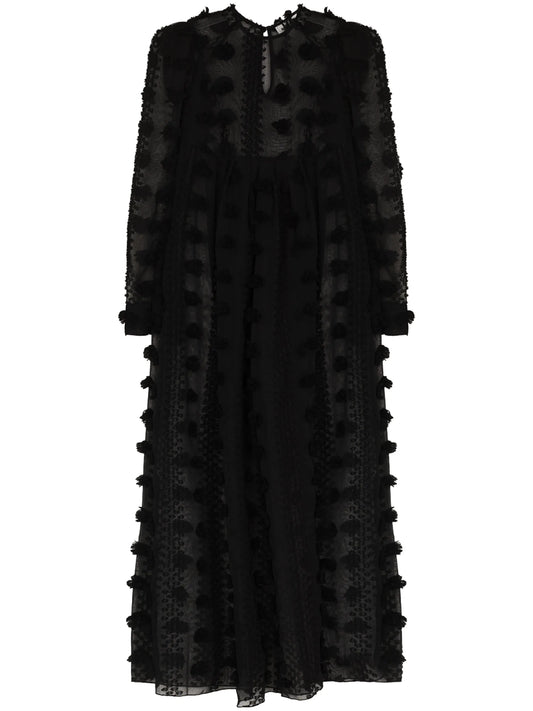 Aline semi-sheer maxi dress