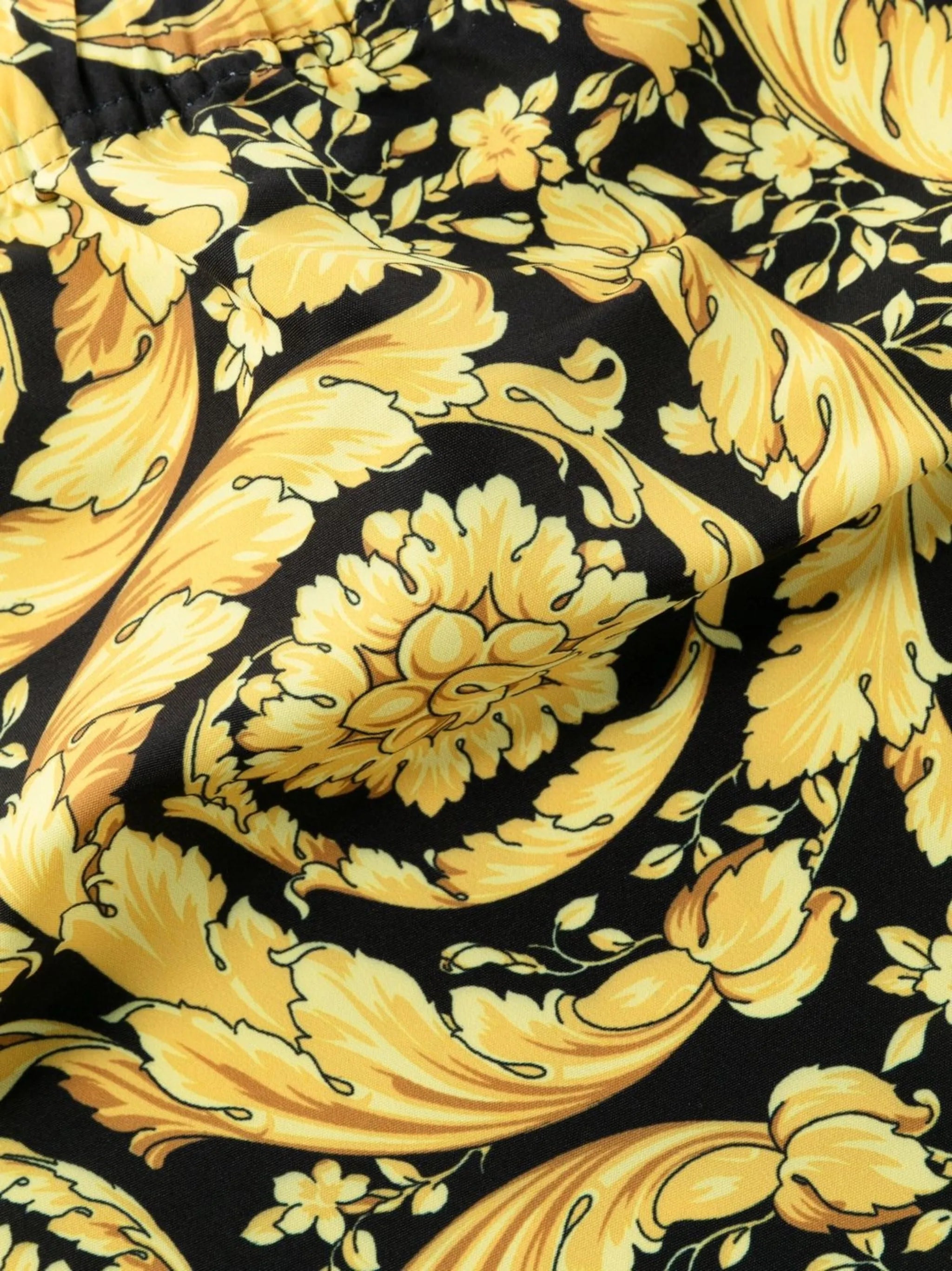 baroque-print drawstring shorts