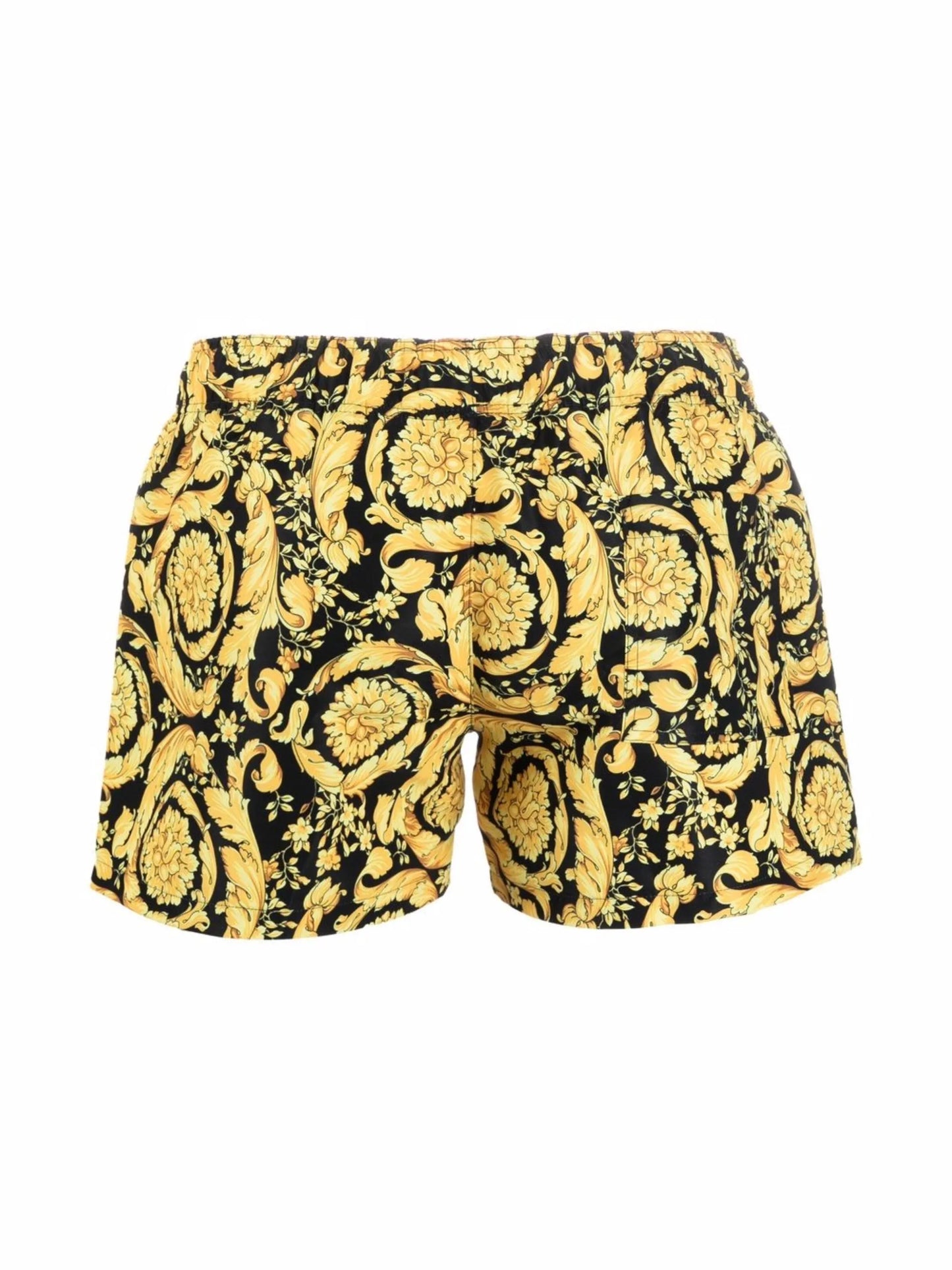 baroque-print drawstring shorts