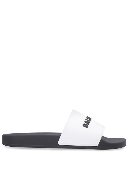 logo-embellished flat slides
