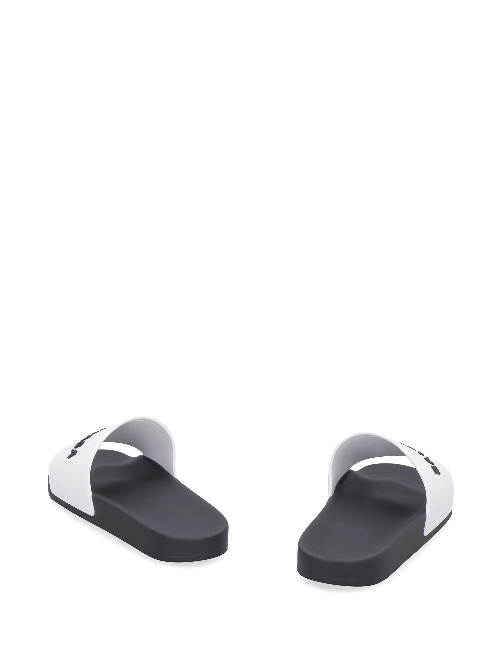 logo-embellished flat slides