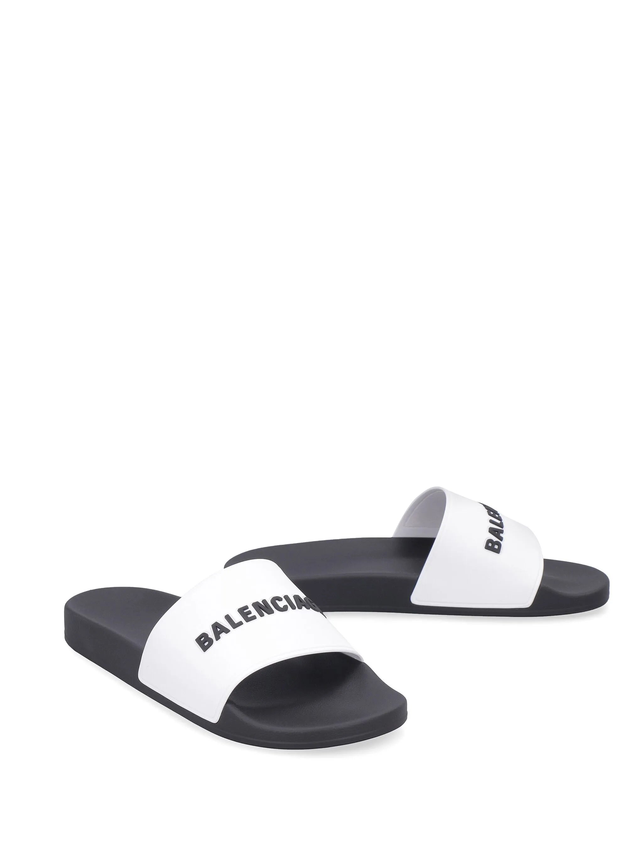 logo-embellished flat slides