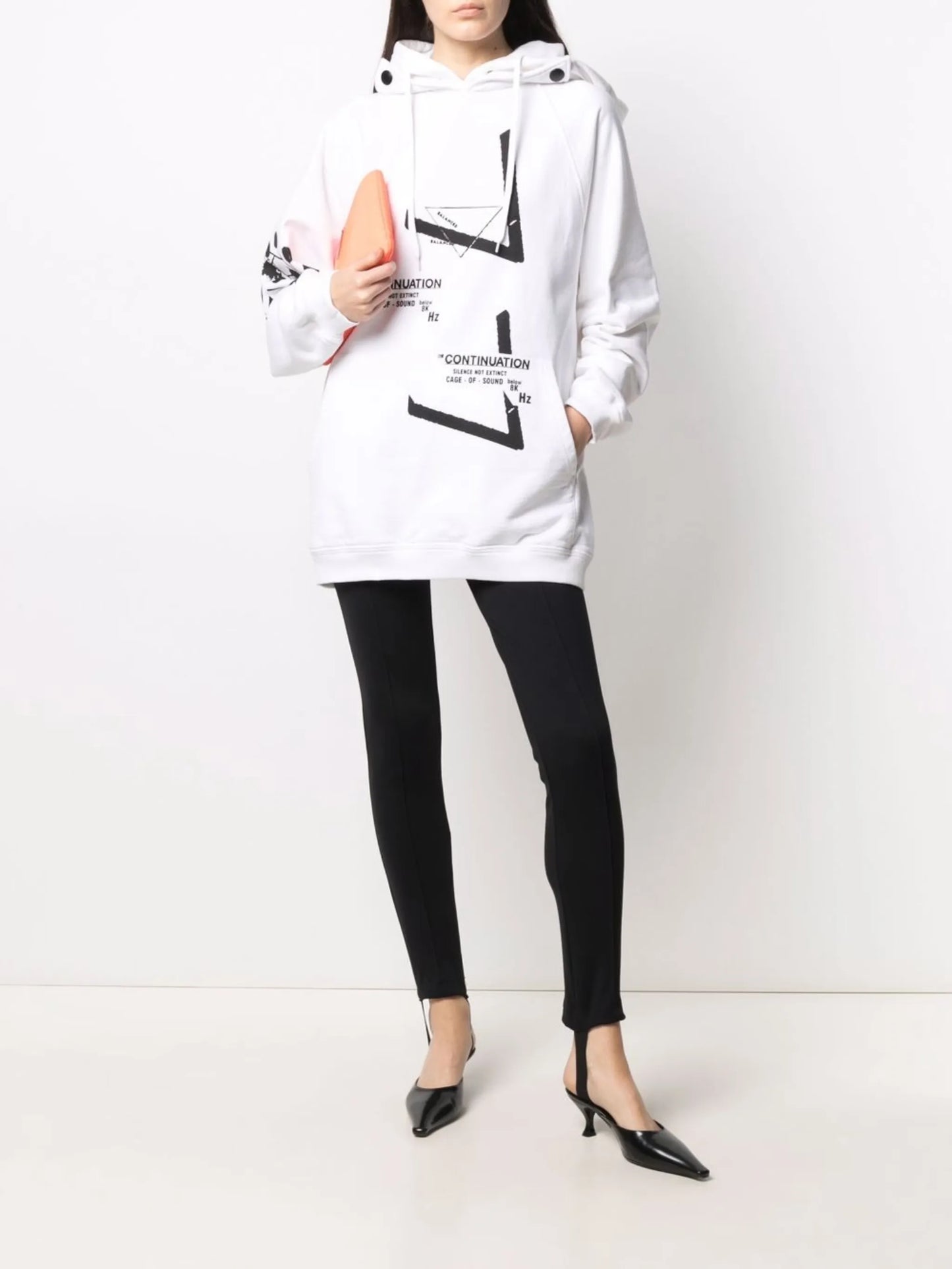 graphic-print drawstring hoodie