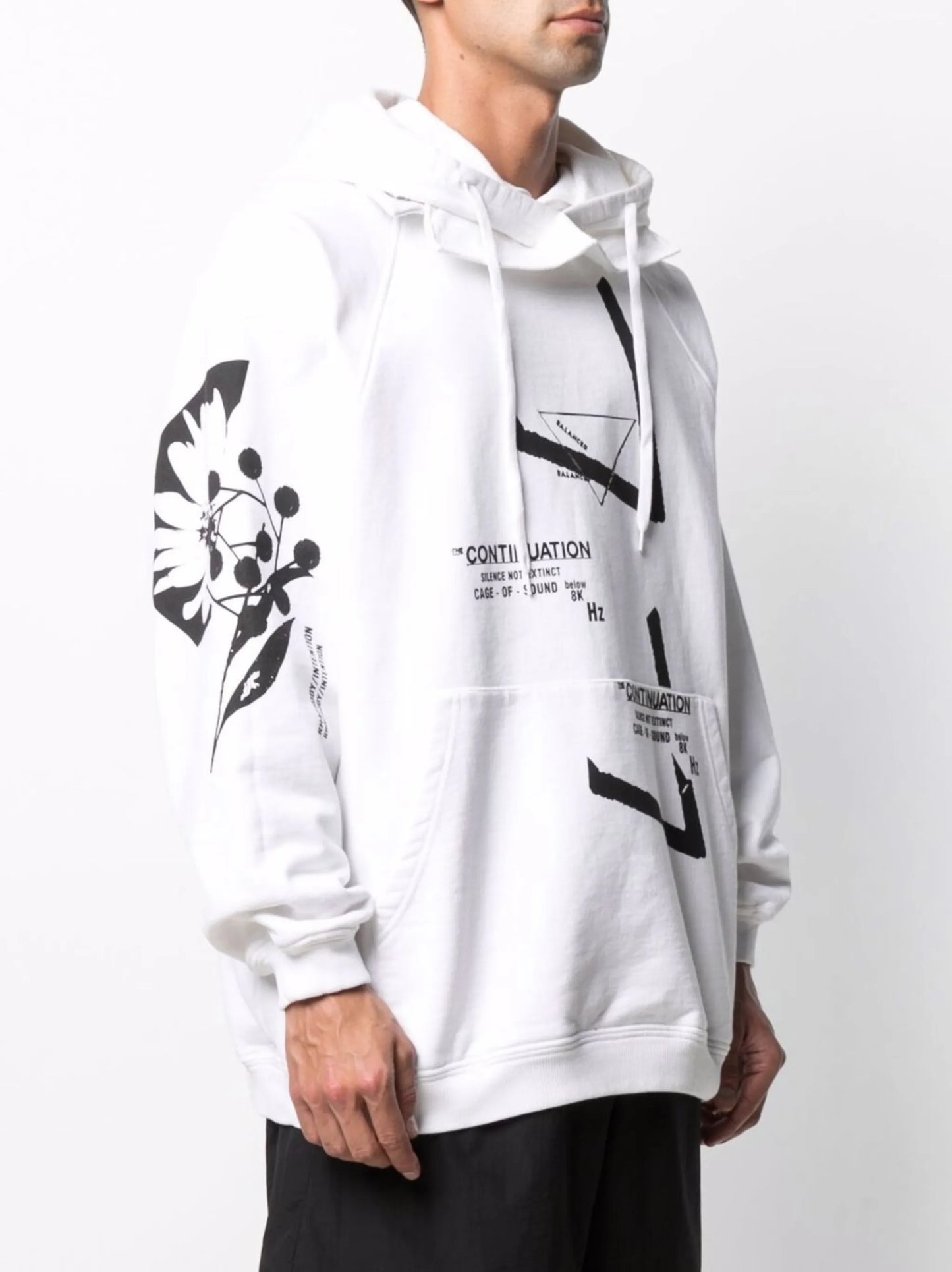 graphic-print drawstring hoodie