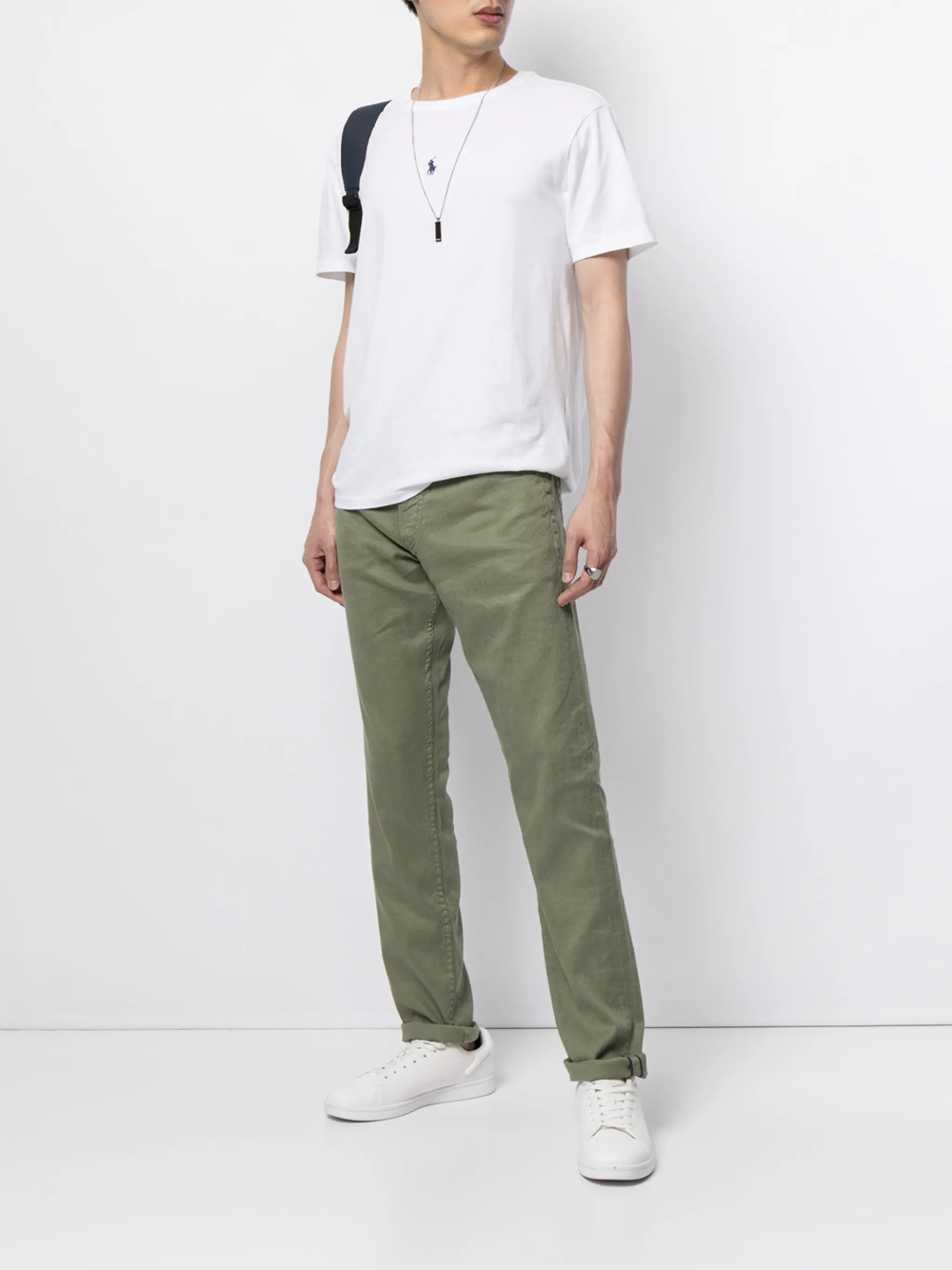 logo-embroidered cotton T-shirt