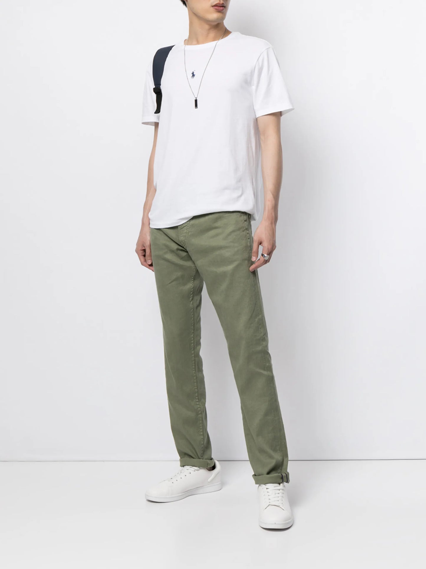 logo-embroidered cotton T-shirt