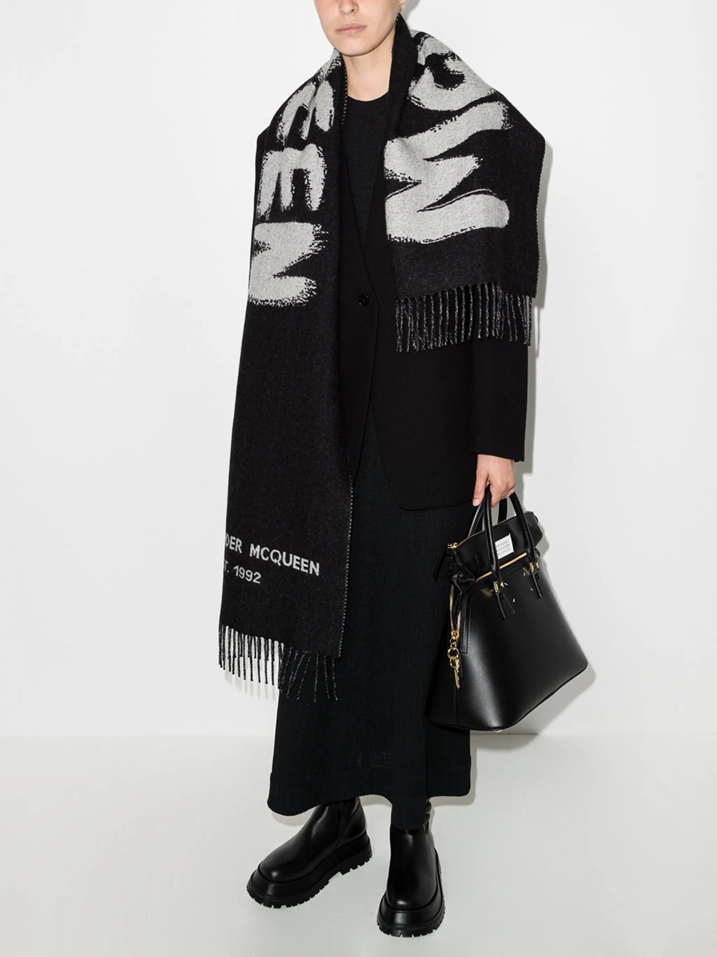 graffiti print scarf
