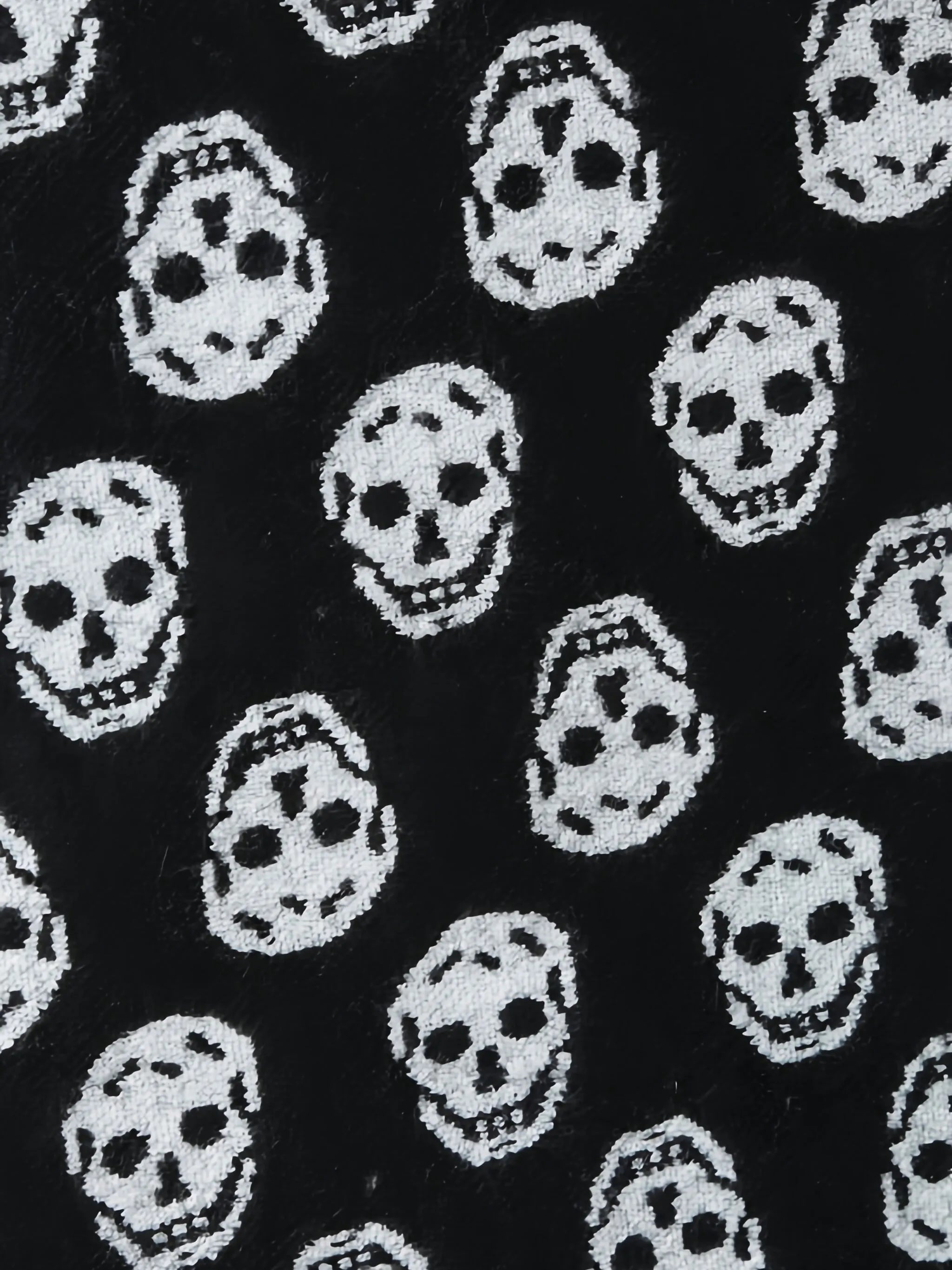 Skull reversible fringed scarf