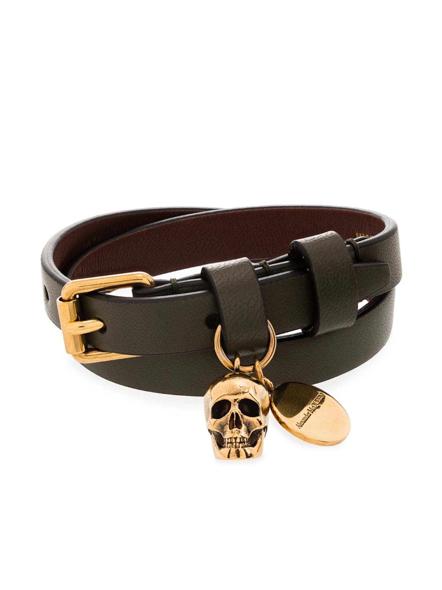 double wrap skull charm bracelet