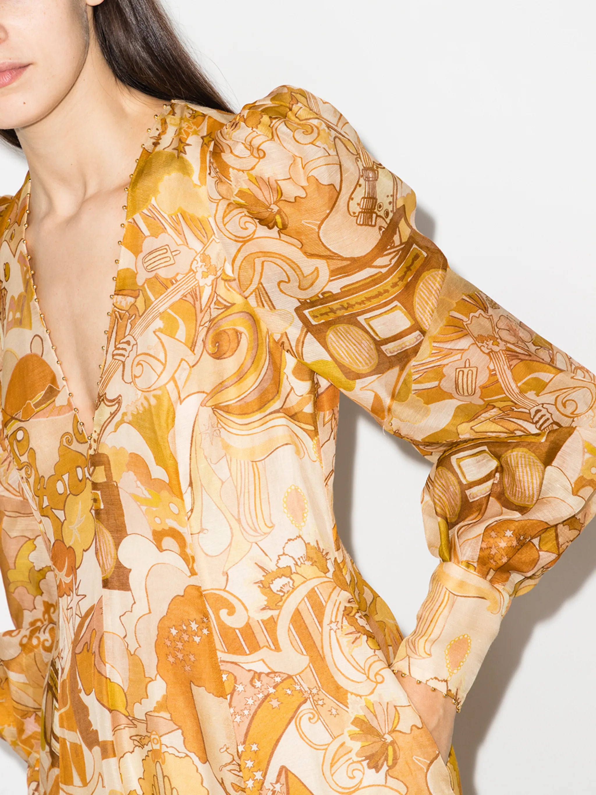 Tempo Honey Collage maxi dress