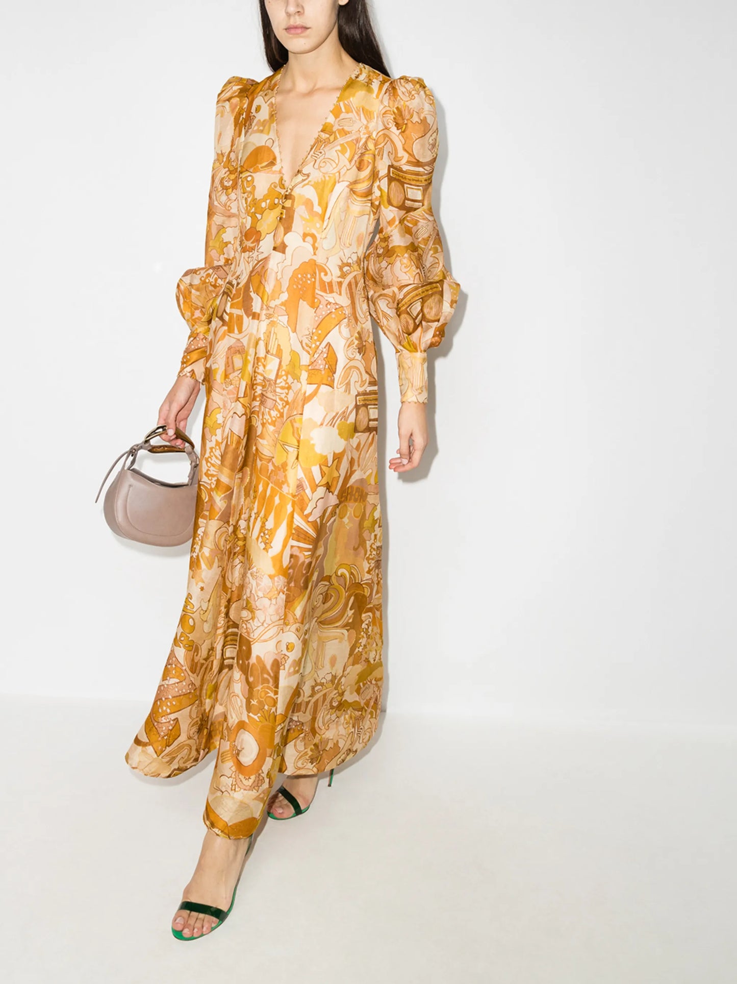 Tempo Honey Collage maxi dress