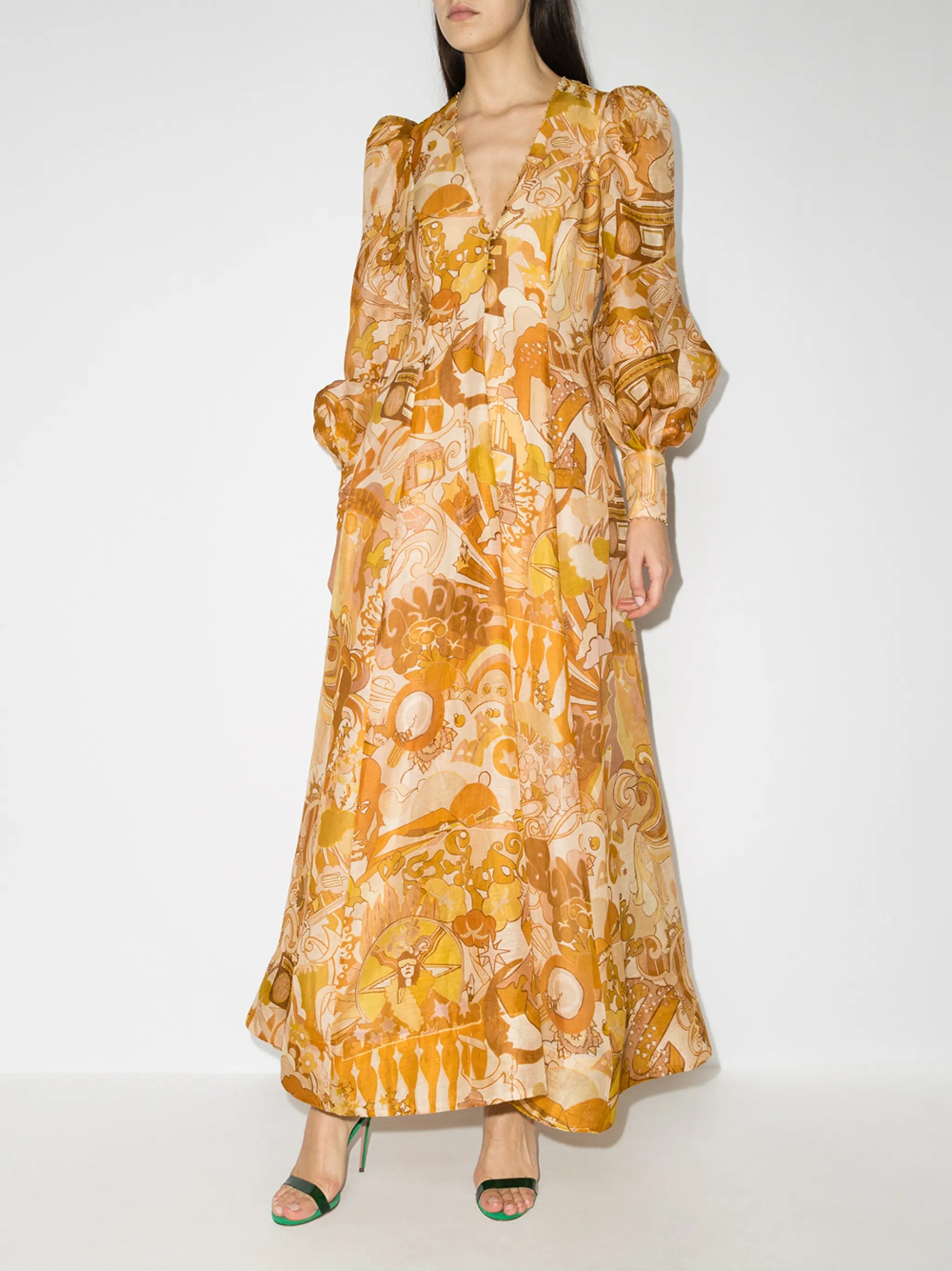 Tempo Honey Collage maxi dress