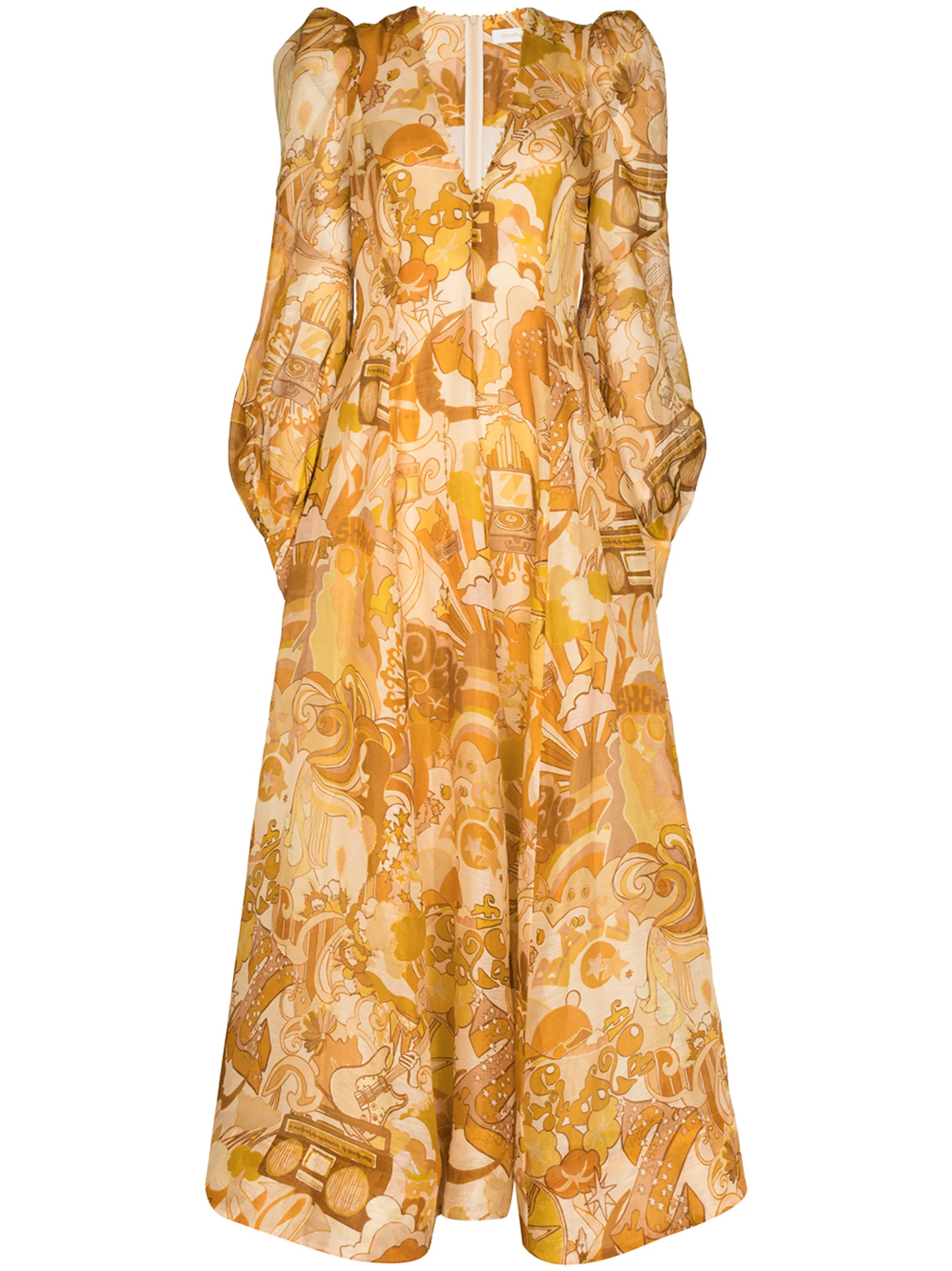 Tempo Honey Collage maxi dress