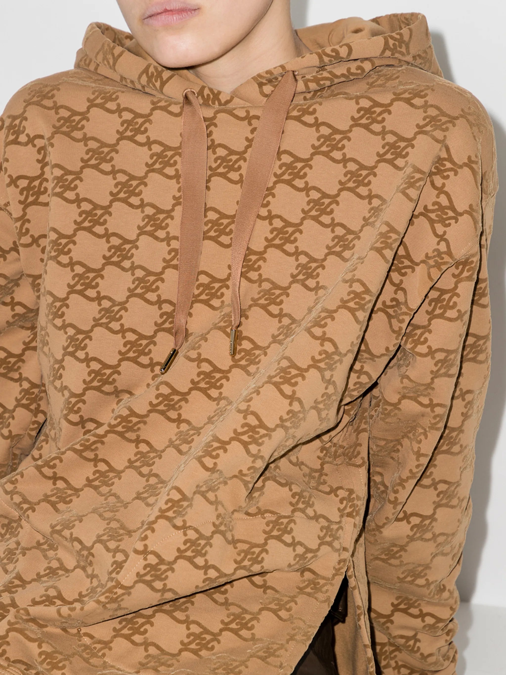 Karligraphy oversized cotton hoodie